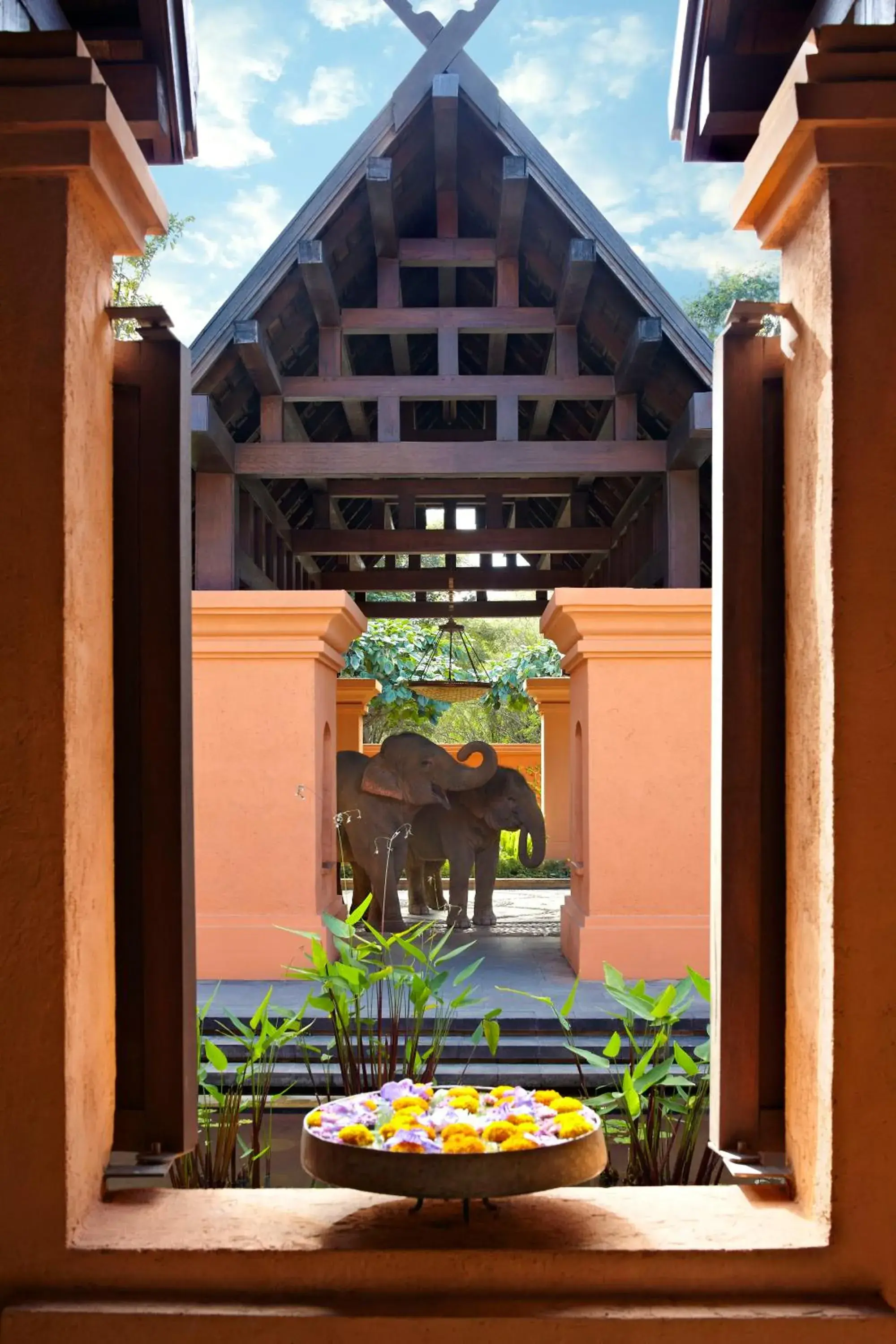 Facade/entrance in Anantara Golden Triangle Elephant Camp & Resort