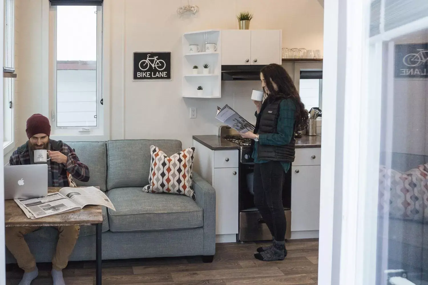 Living room in Tiny Homes by Snow Valley Lodging