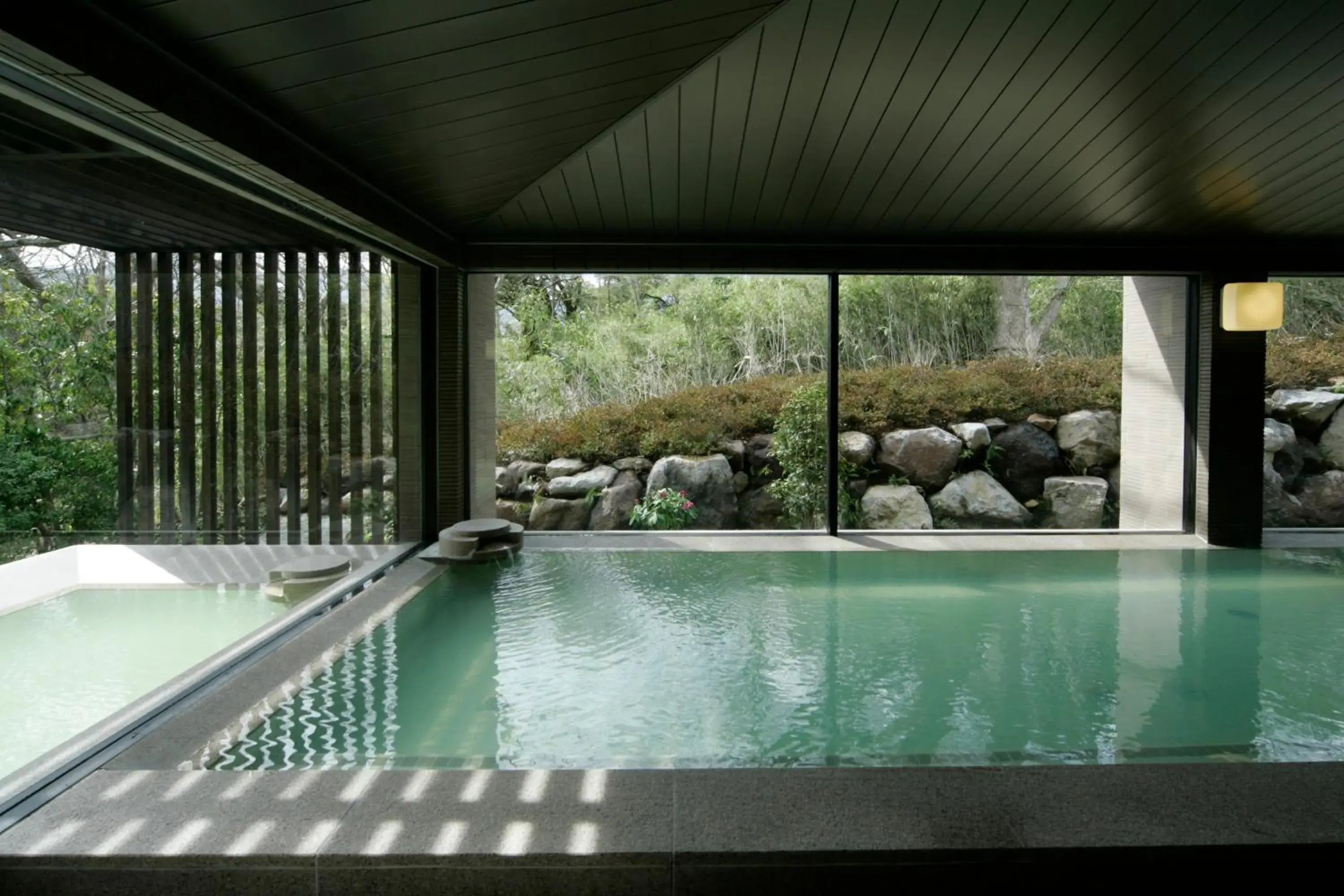 Hot Spring Bath, Swimming Pool in Hakone Highland Hotel