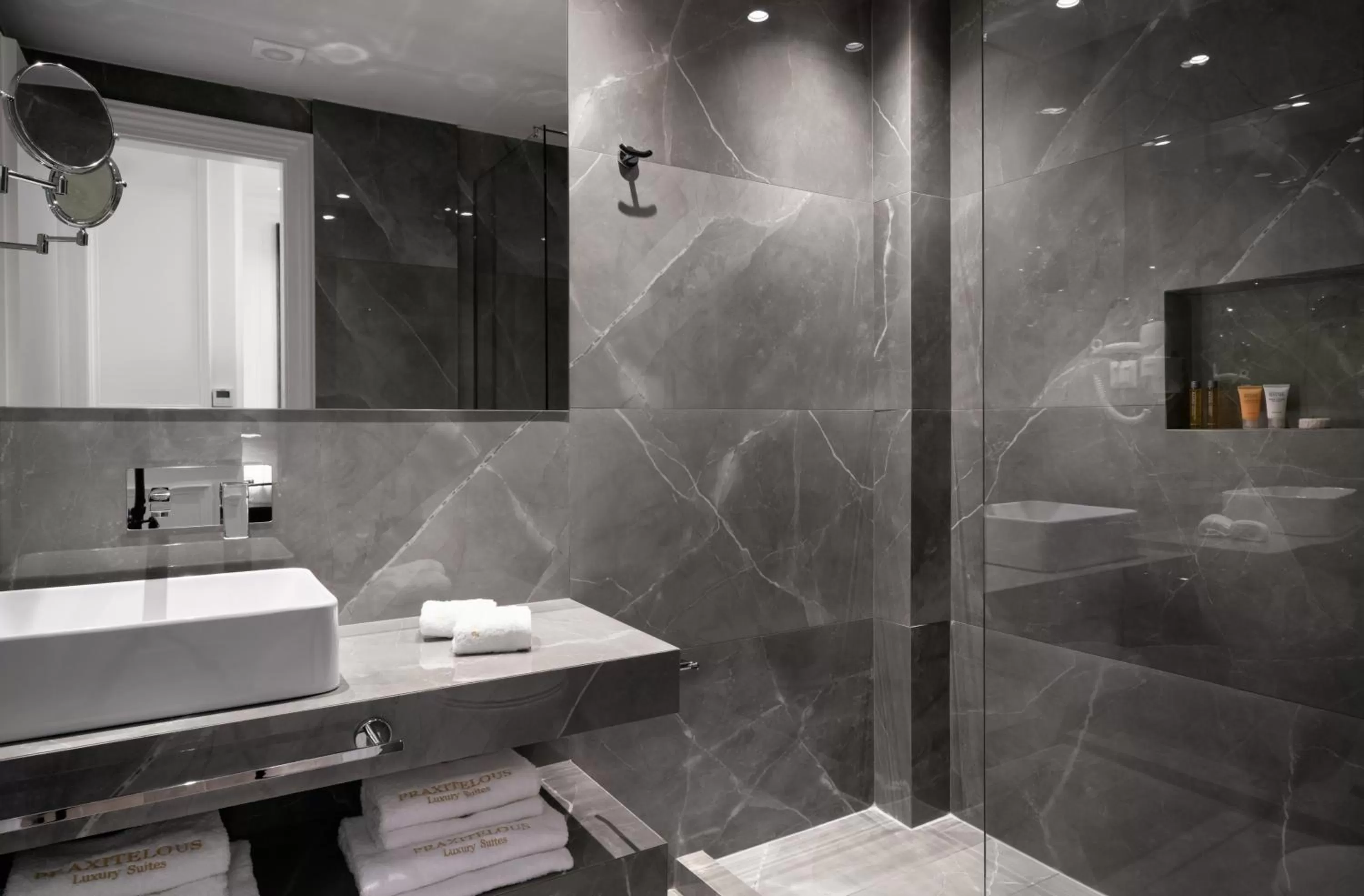 Shower in Praxitelous Luxury Suites