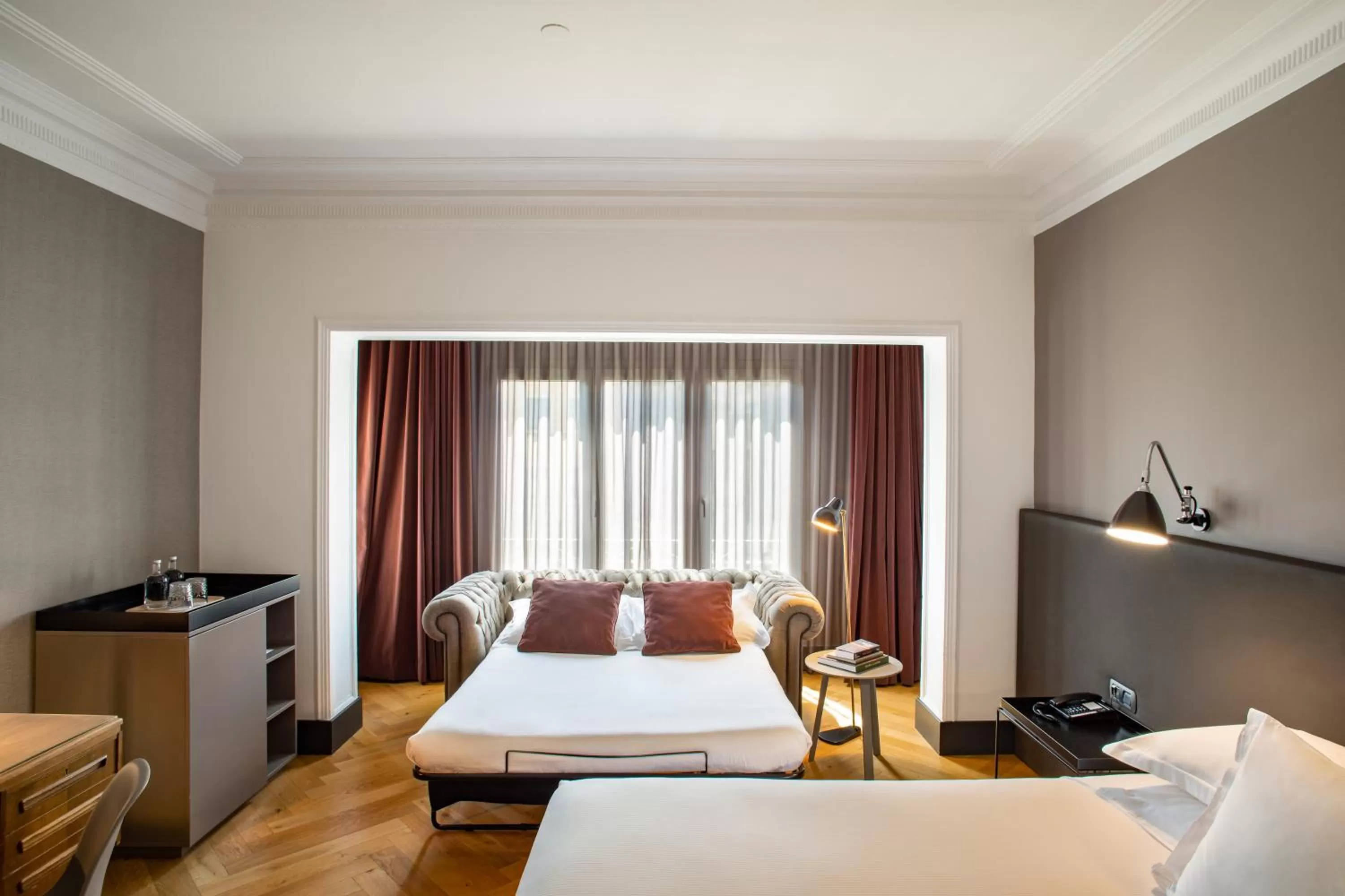 Bedroom, Bed in Alexandra Barcelona Hotel, Curio Collection by Hilton