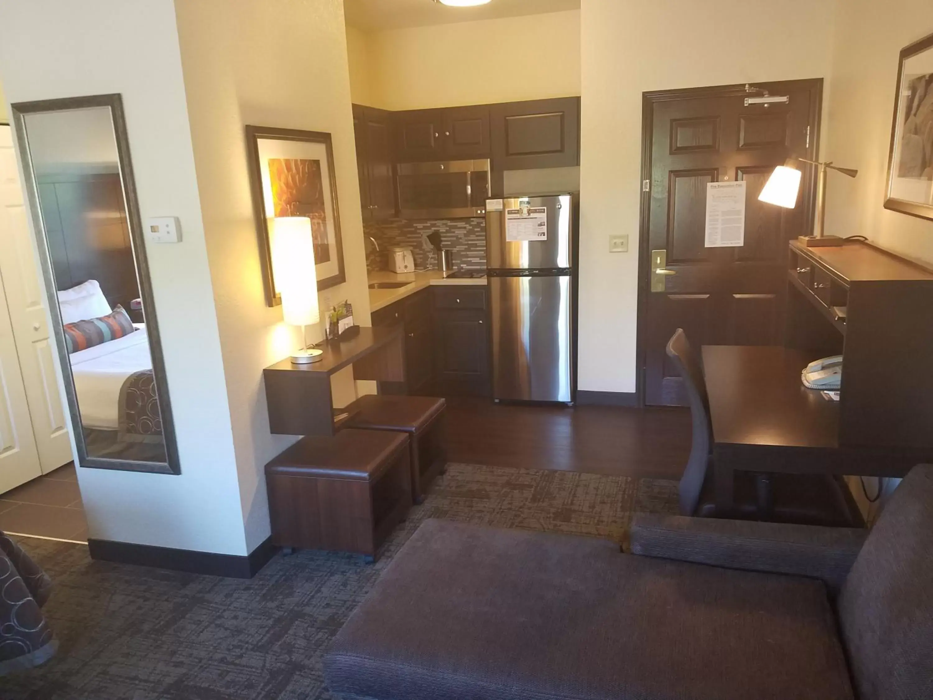 Kitchen or kitchenette, Lobby/Reception in Staybridge Suites - Cincinnati North, an IHG Hotel