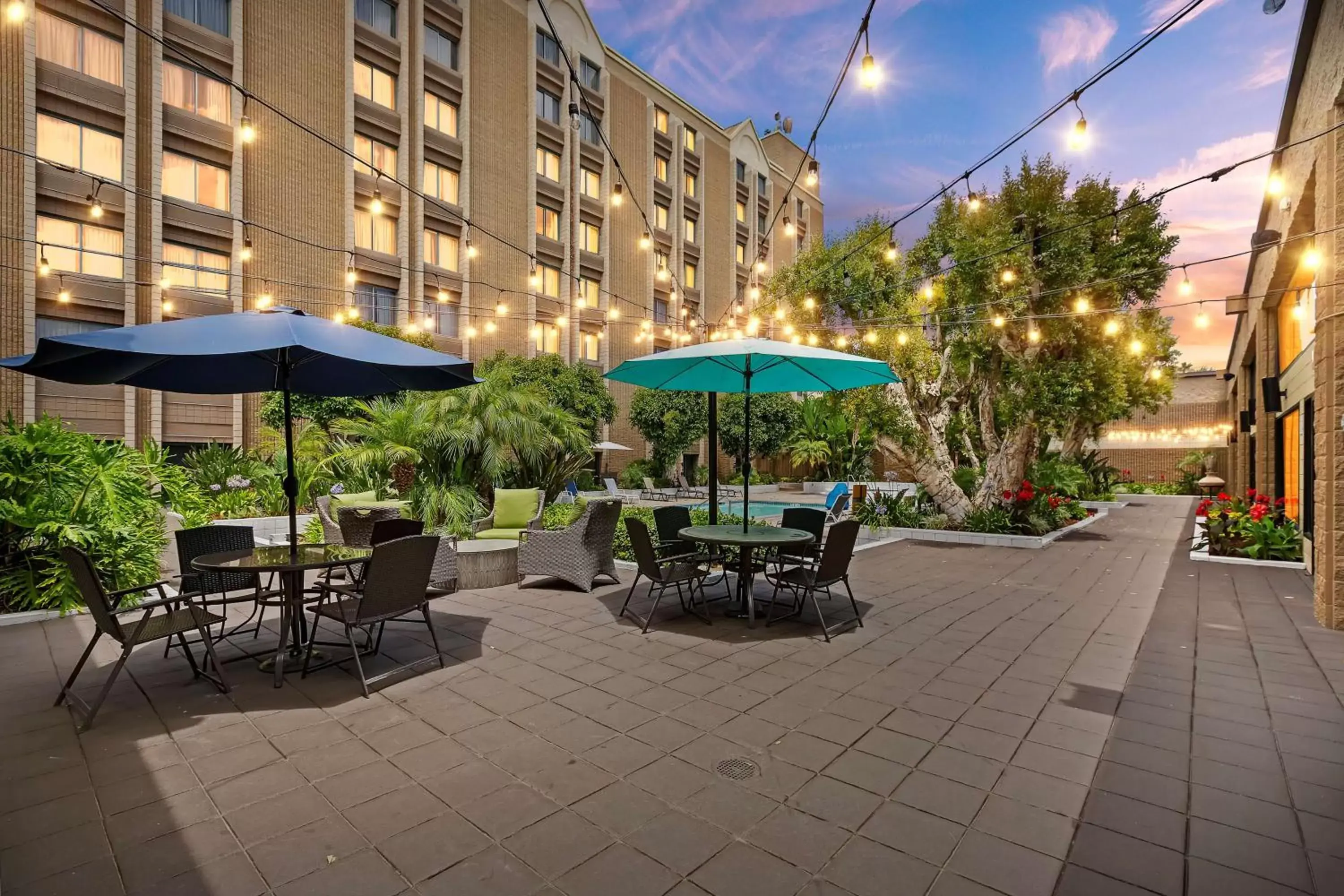 Pool view in Doubletree by Hilton Whittier