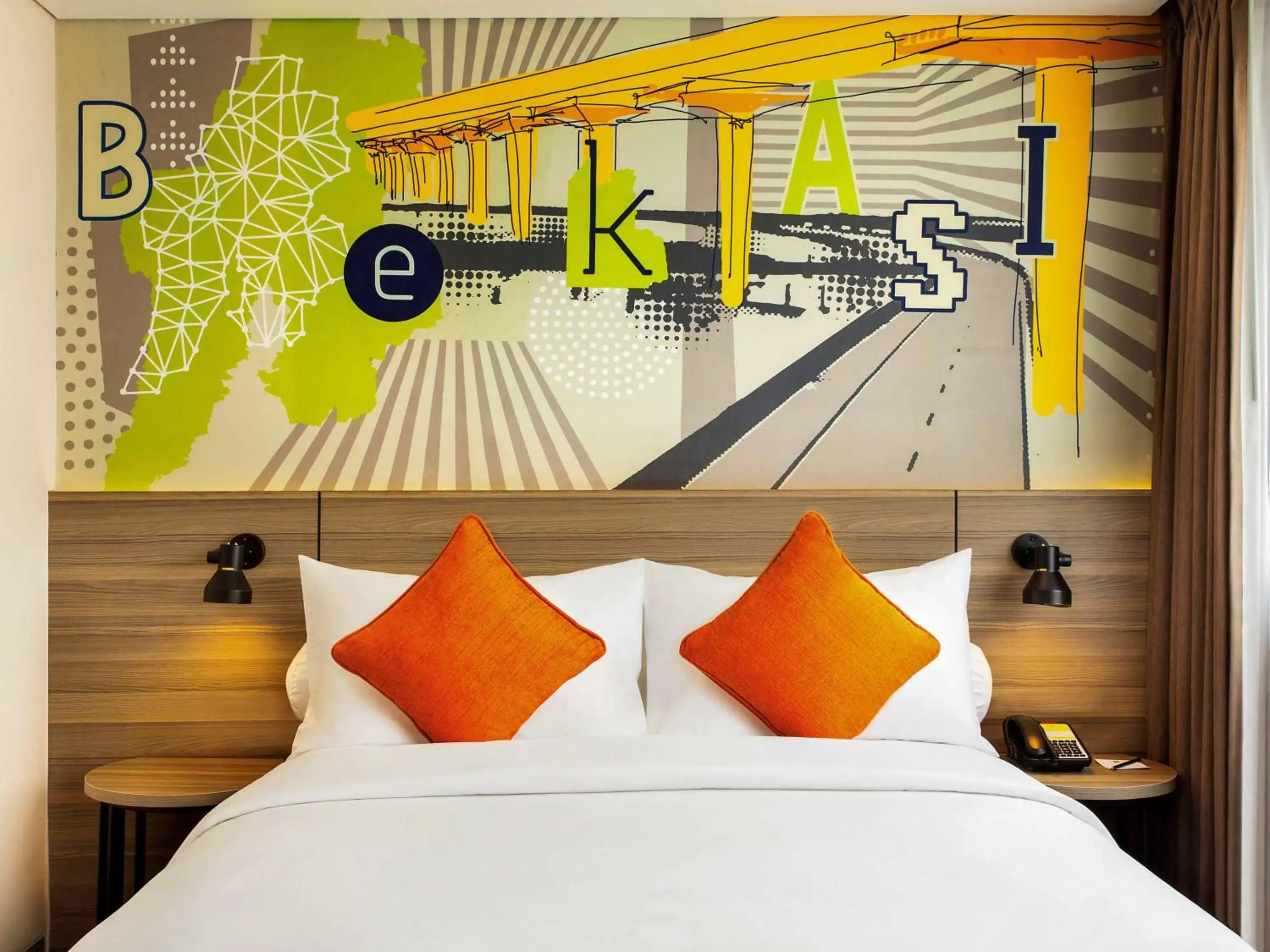 Bedroom, Bed in ibis Styles Bekasi Jatibening