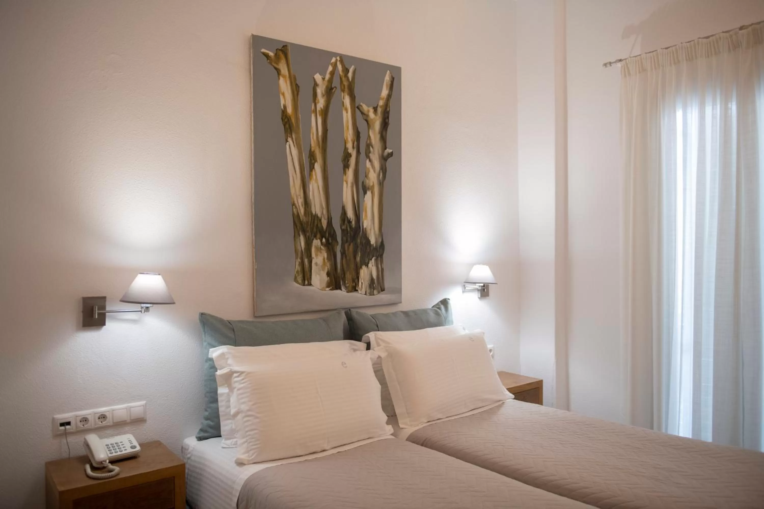 Decorative detail, Bed in Elena Hotel Mykonos