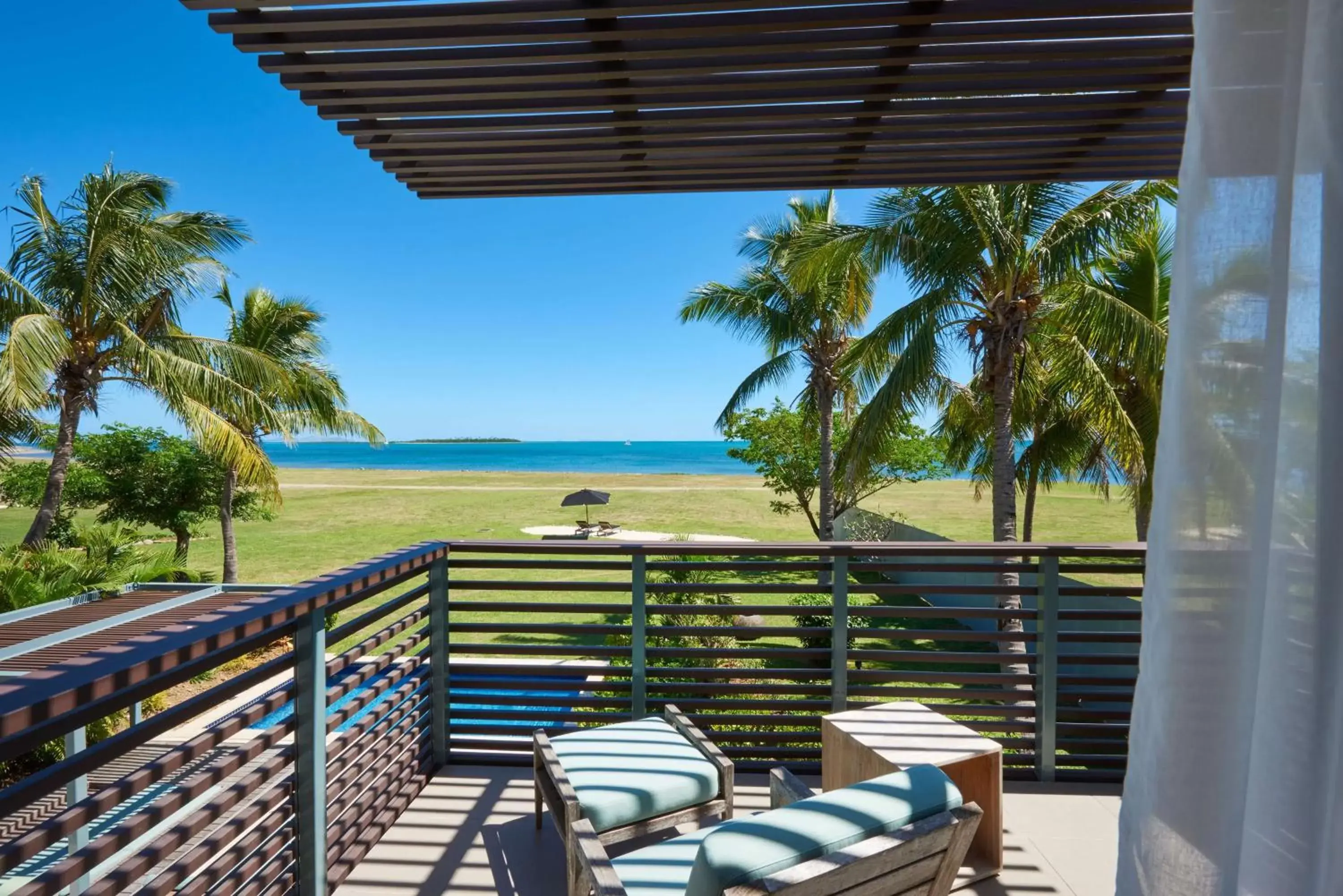 Patio, Balcony/Terrace in Hilton Fiji Beach Resort and Spa