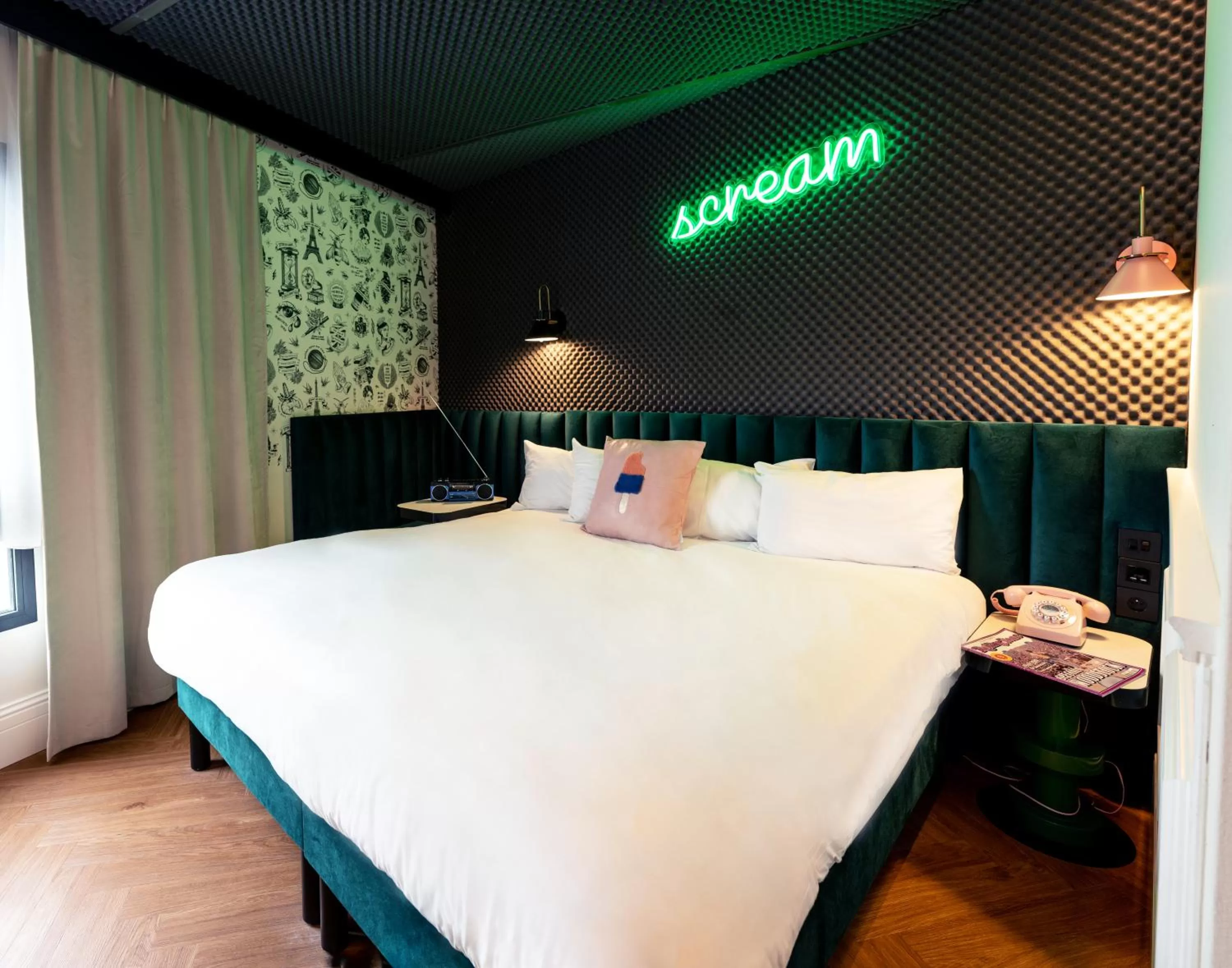 Photo of the whole room, Bed in The ReMIX Hotel