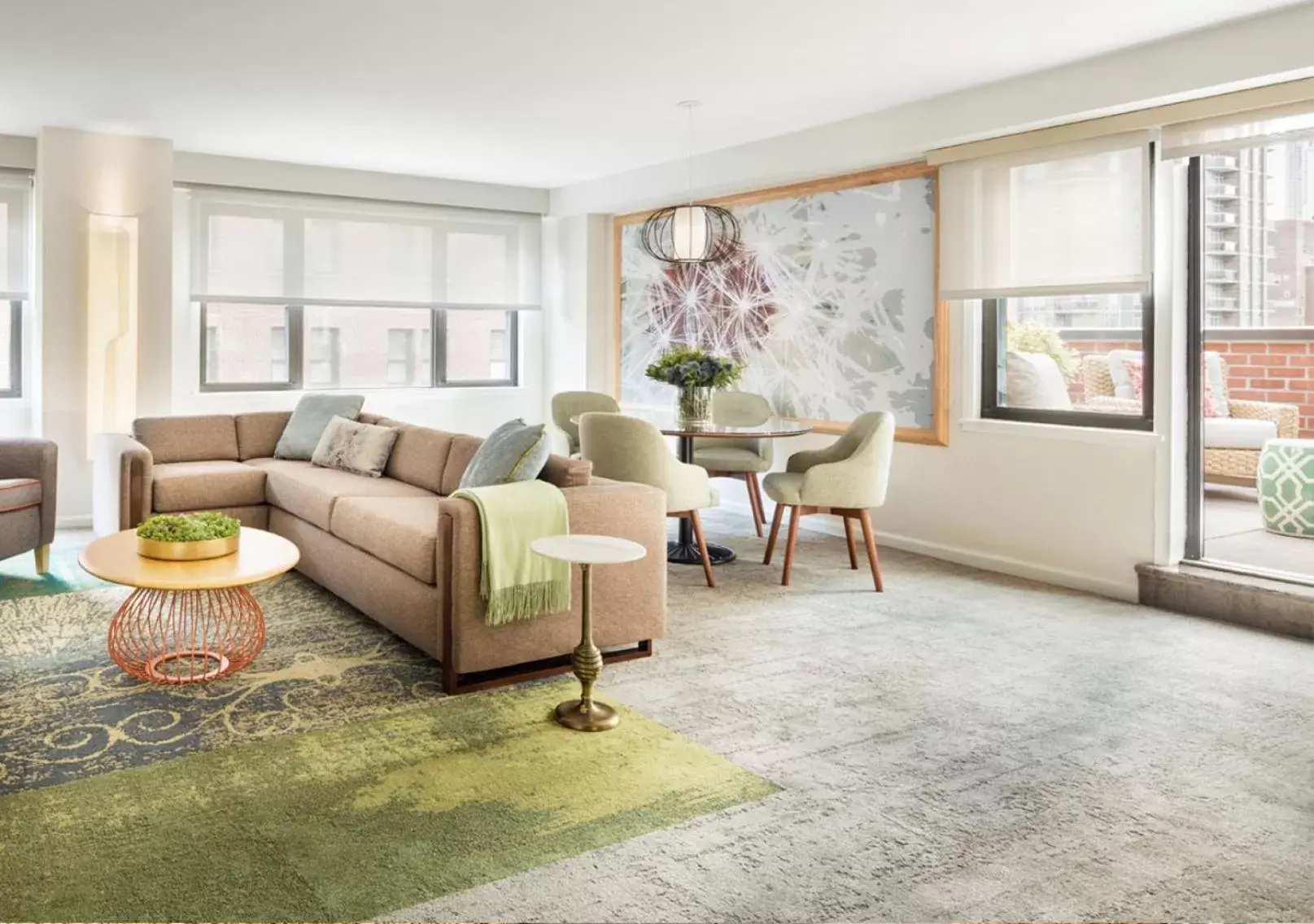 Living room, Seating Area in The Gardens Sonesta ES Suites New York