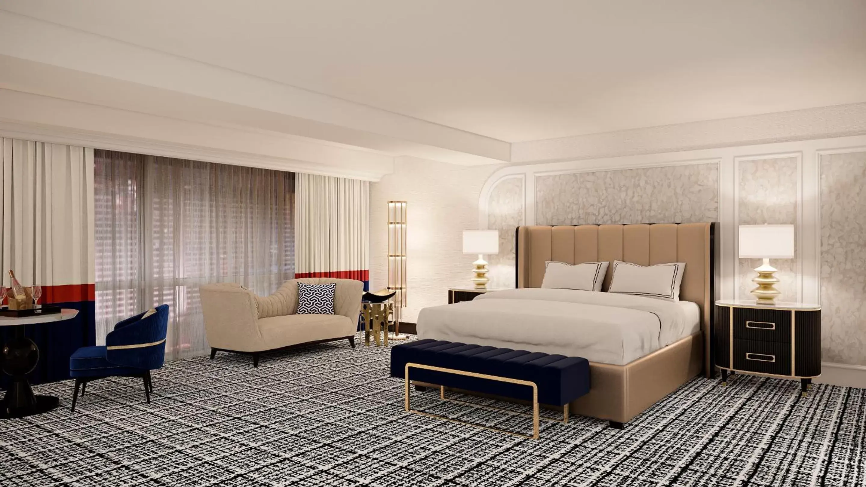 Bed in Paris Las Vegas Hotel & Casino