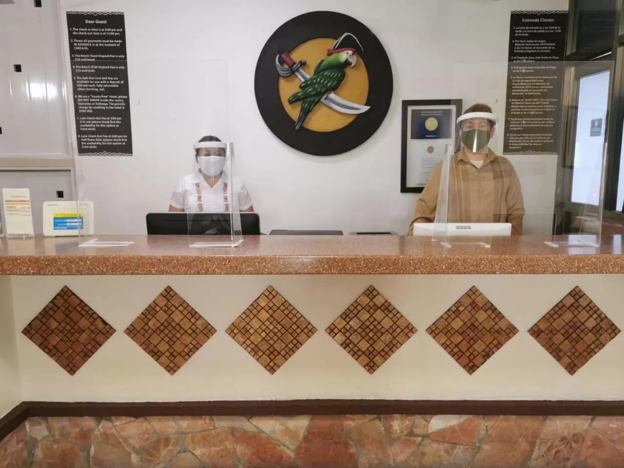 Lobby/Reception in Hotel Bucaneros Isla Mujeres