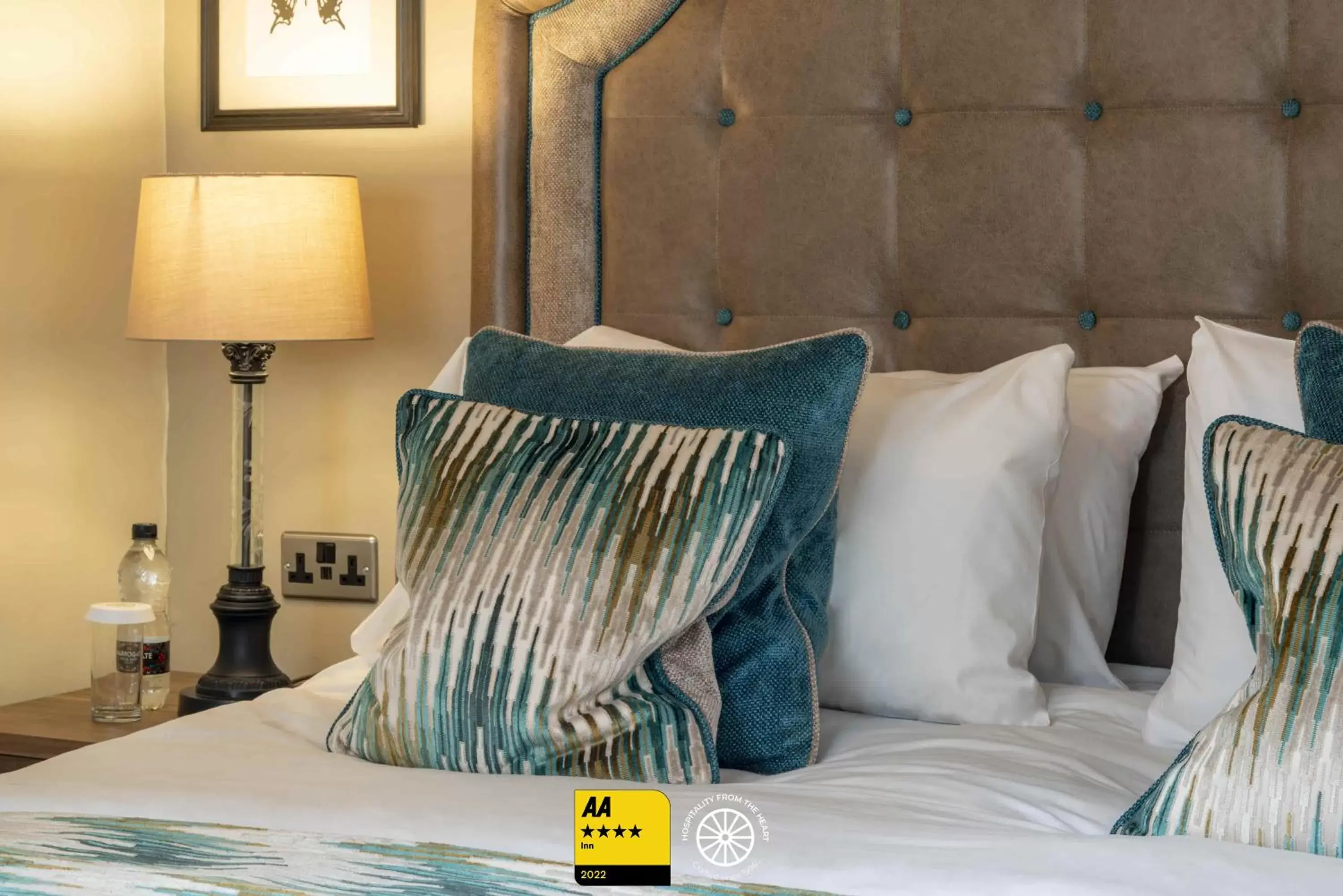 Bed in The Tudor House Hotel, Tewkesbury, Gloucestershire