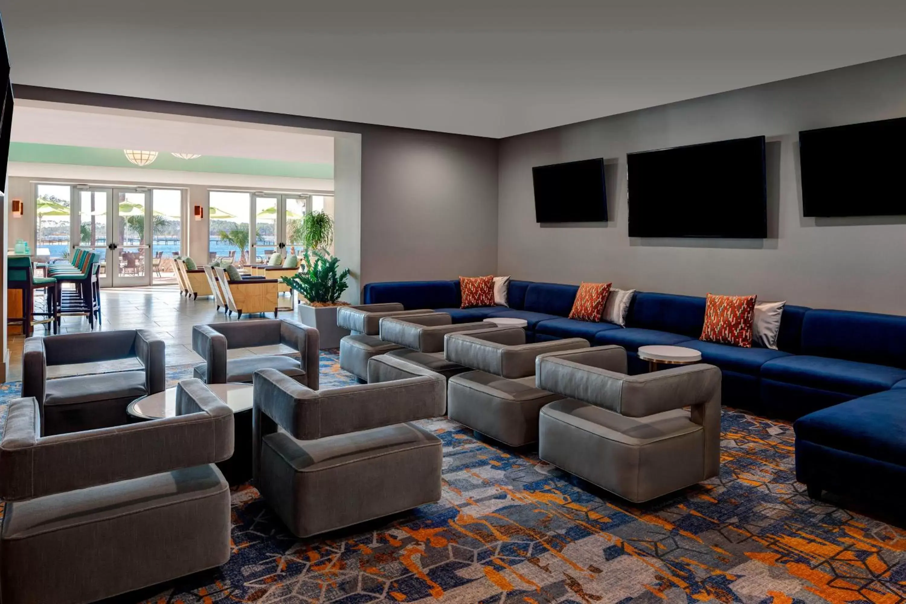 Seating area in Bluegreen's Bayside Resort and Spa at Panama City Beach