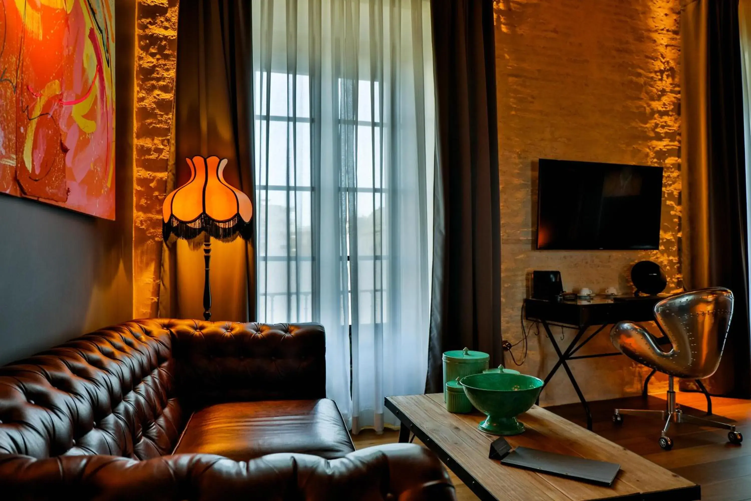 Living room, Seating Area in Hotel Lobby Room Sevilla