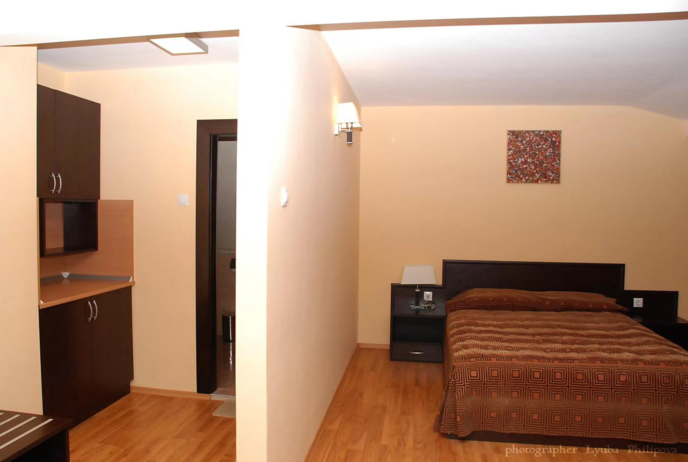 Bed in Family Art-Hotel Zora