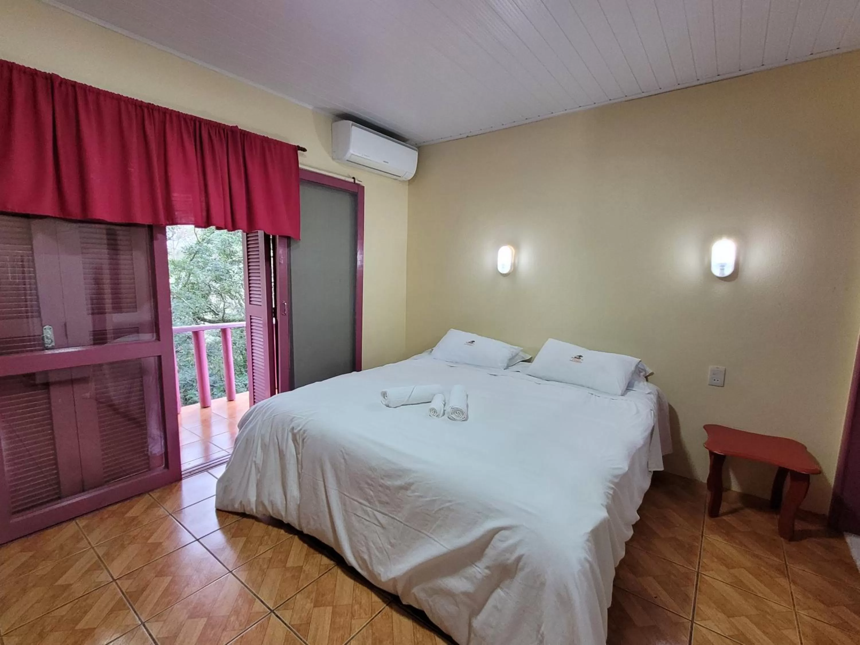 Bed in Pousada da Chacara