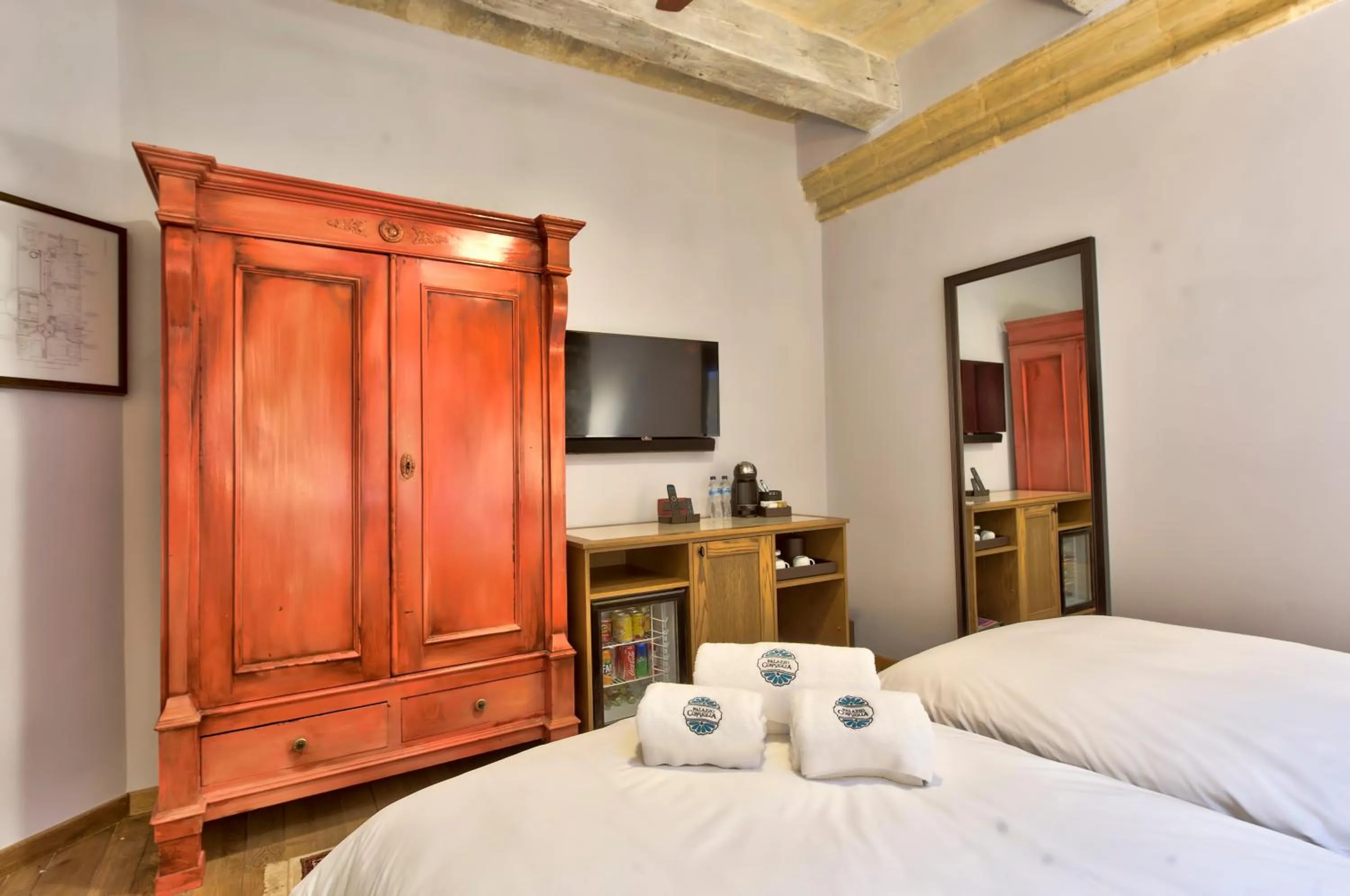 Bedroom, Bed in Palazzo Consiglia - IK Collection