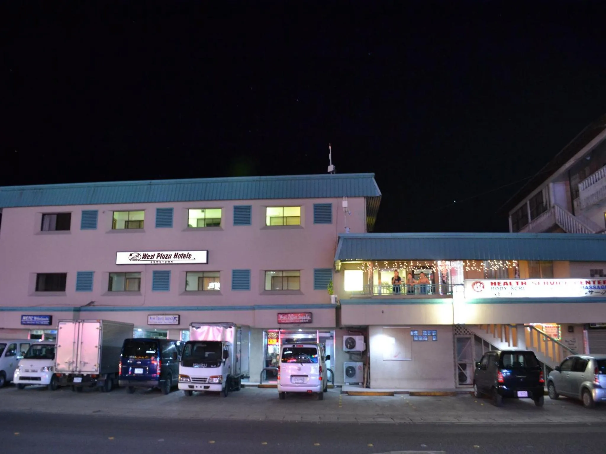 Night in West Plaza Downtown