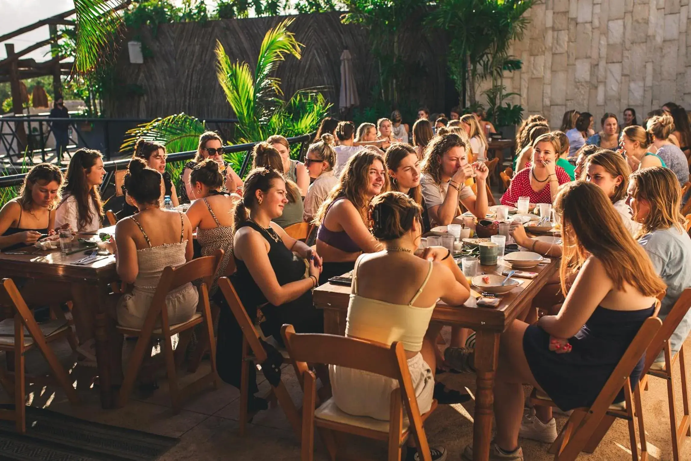 group of guests in Mayan Monkey Tulum