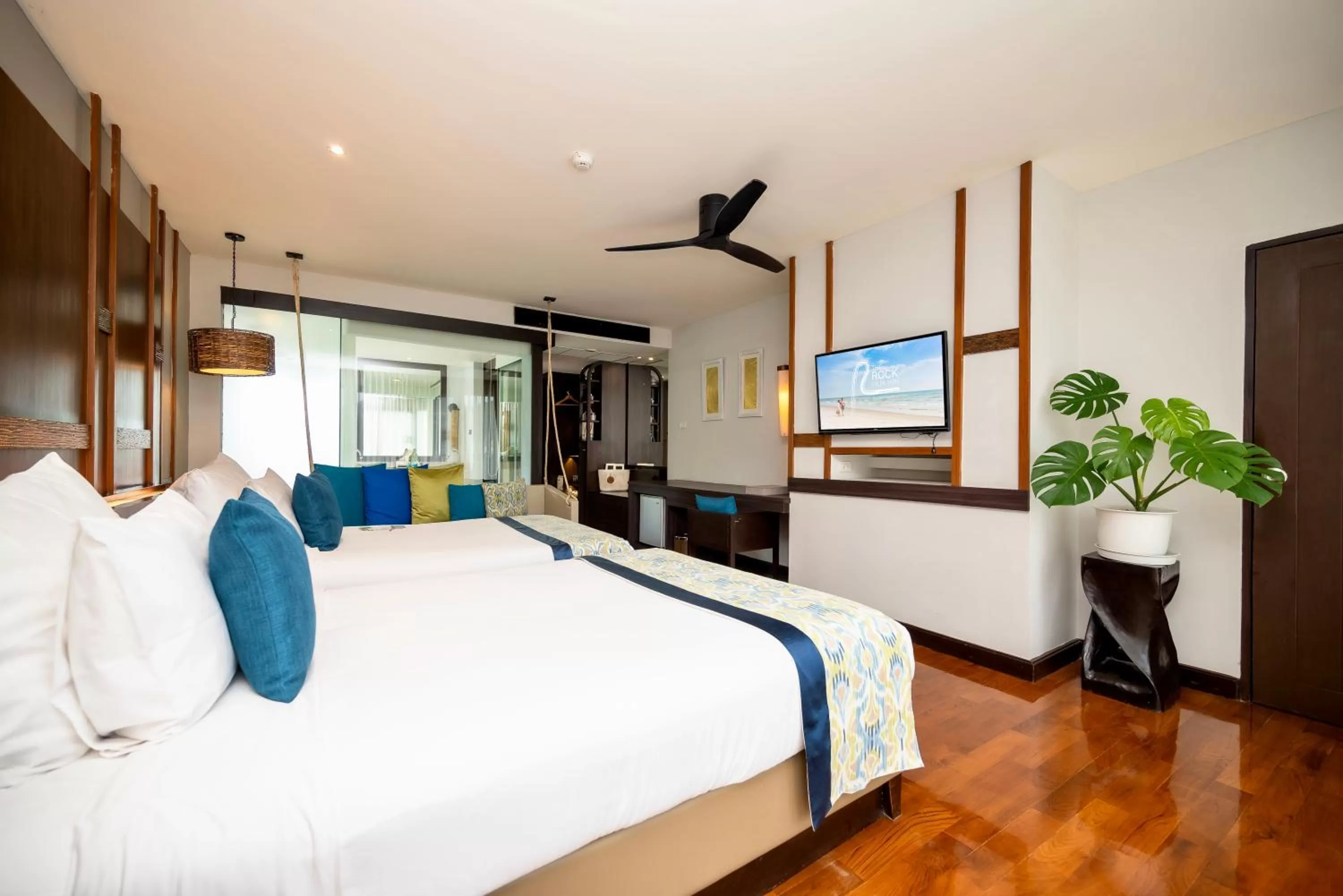 Photo of the whole room, Bed in The Rock Hua Hin Beachfront Spa Resort