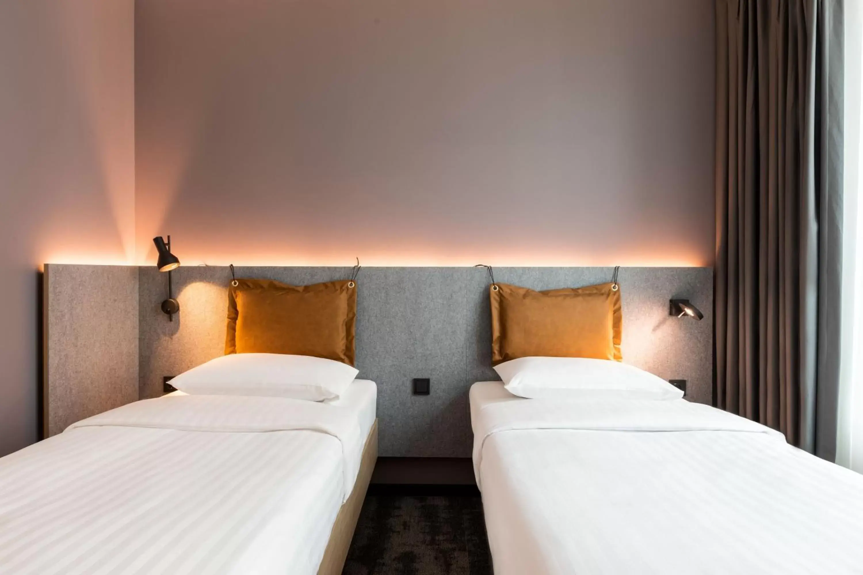 Photo of the whole room, Bed in Moxy Wuerzburg