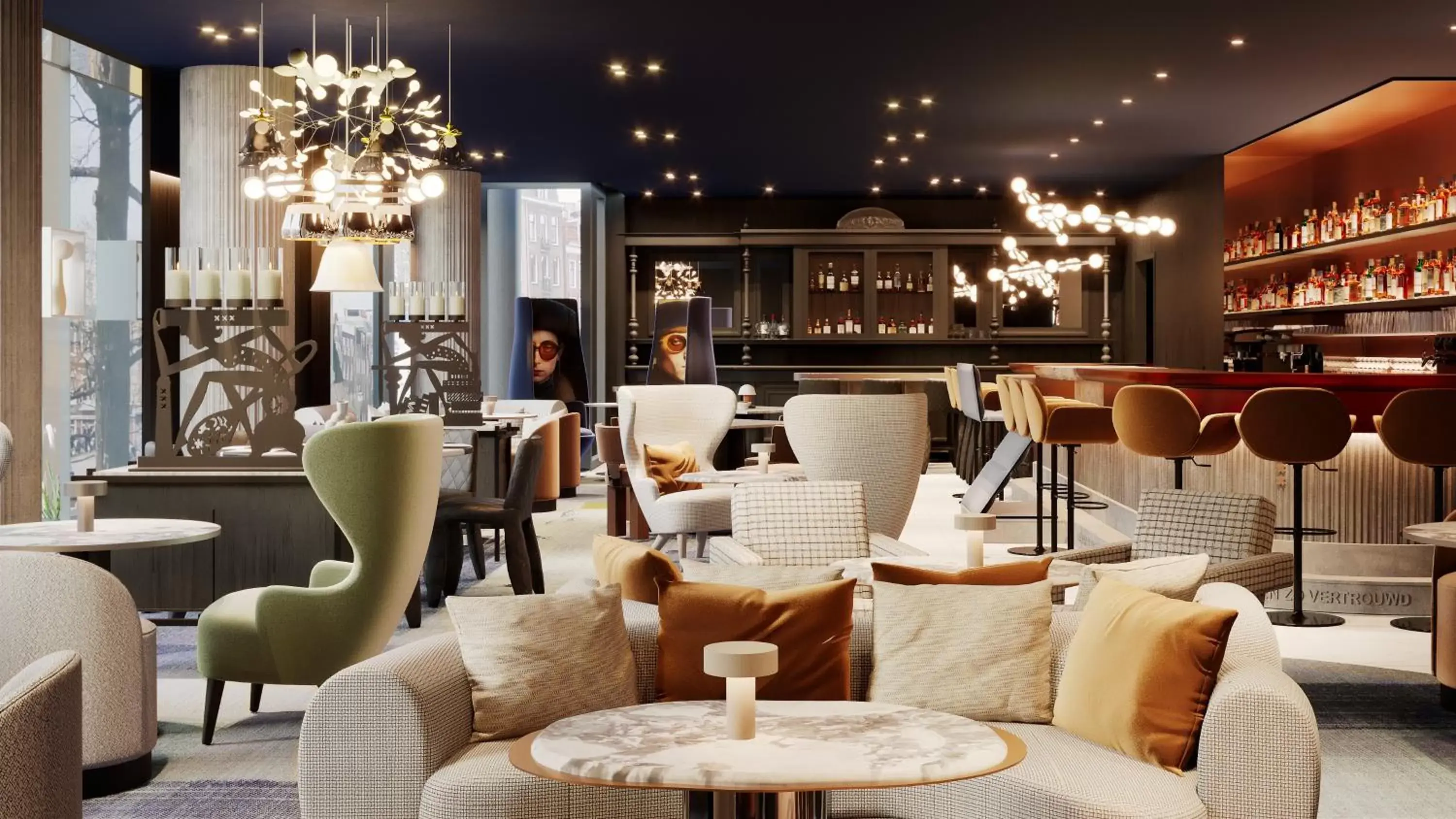 Restaurant/places to eat, Lounge/Bar in Andaz Amsterdam Prinsengracht - a concept by Hyatt