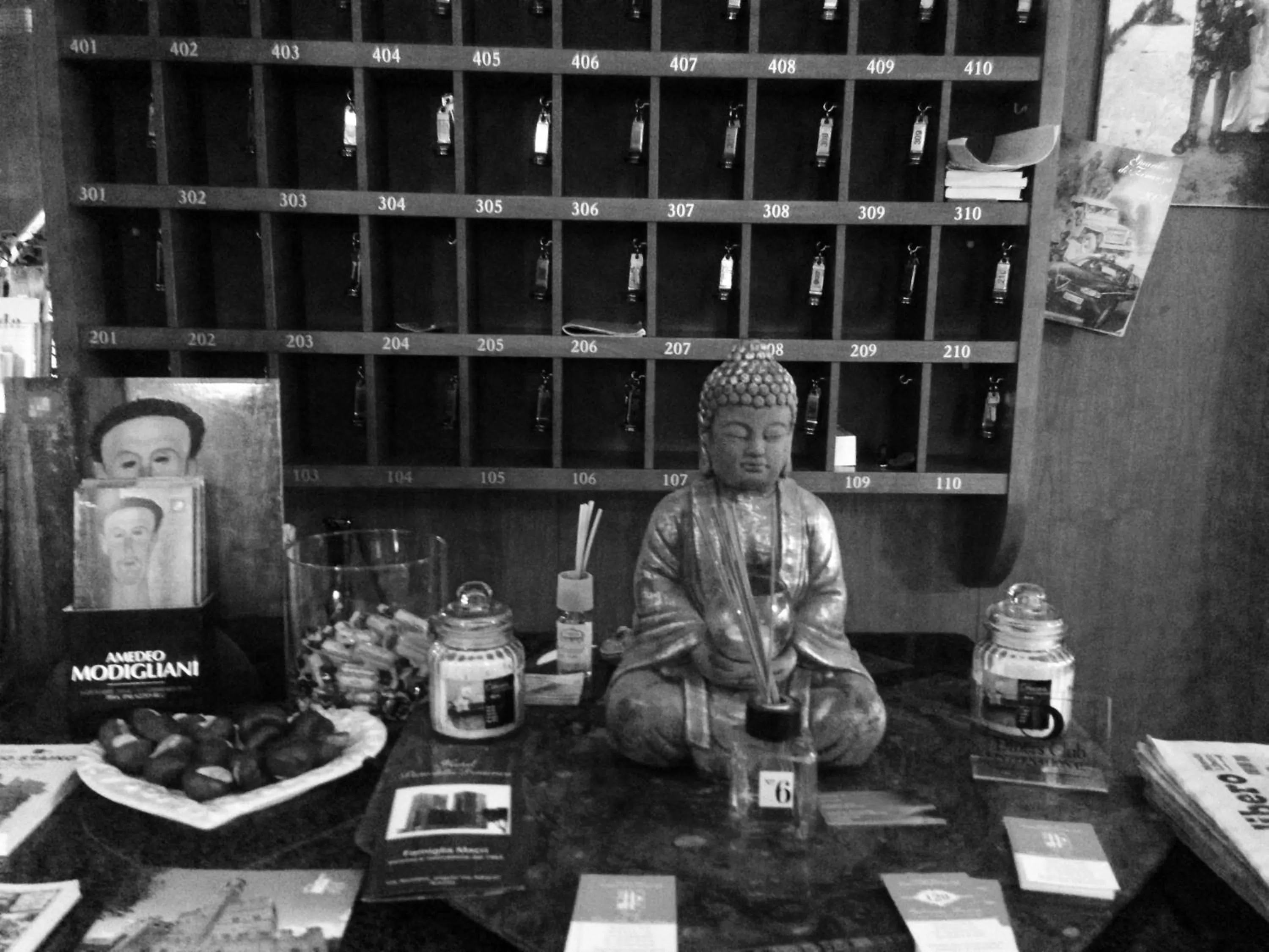 Lobby or reception in Hotel Piero Della Francesca
