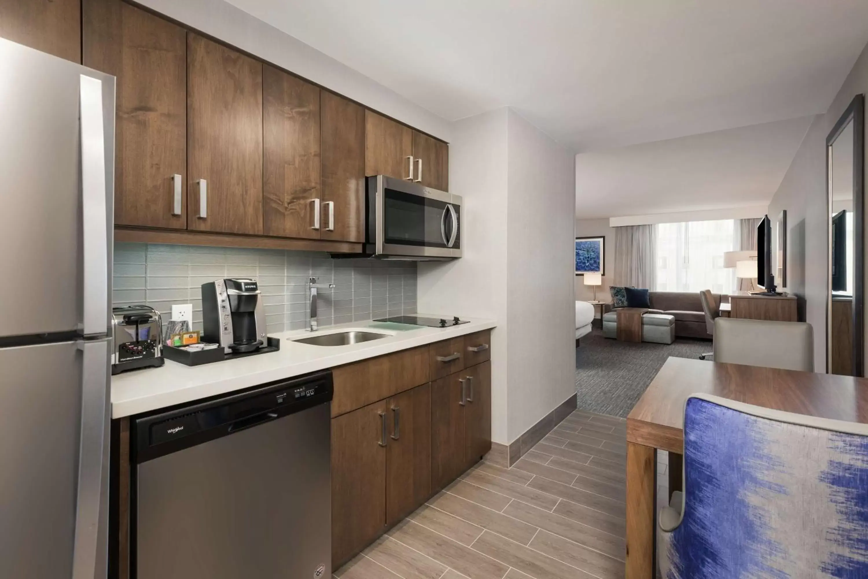 Bedroom, Kitchen/Kitchenette in Homewood Suites By Hilton Ottawa Downtown