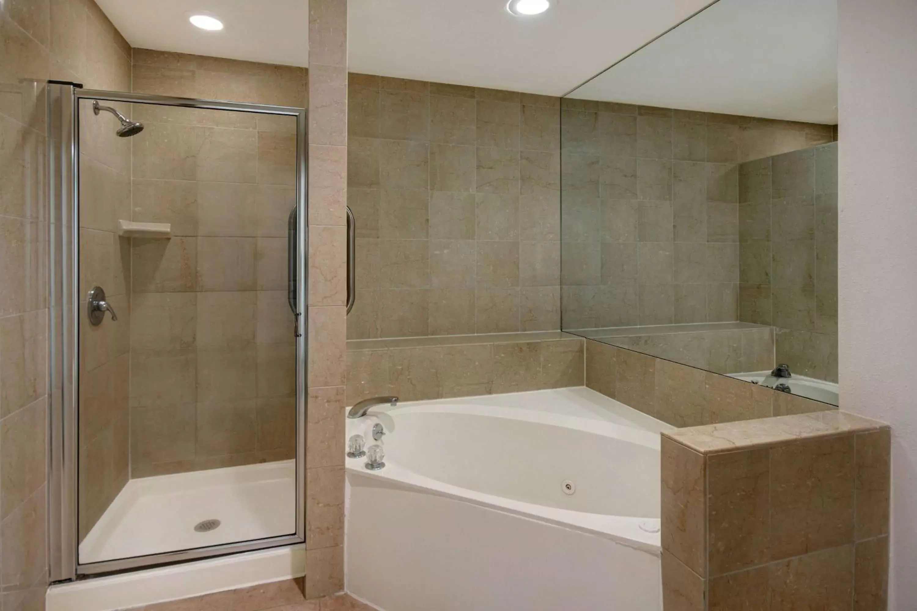 Bed, Bathroom in Cypress Bend Resort, a Wyndham Hotel
