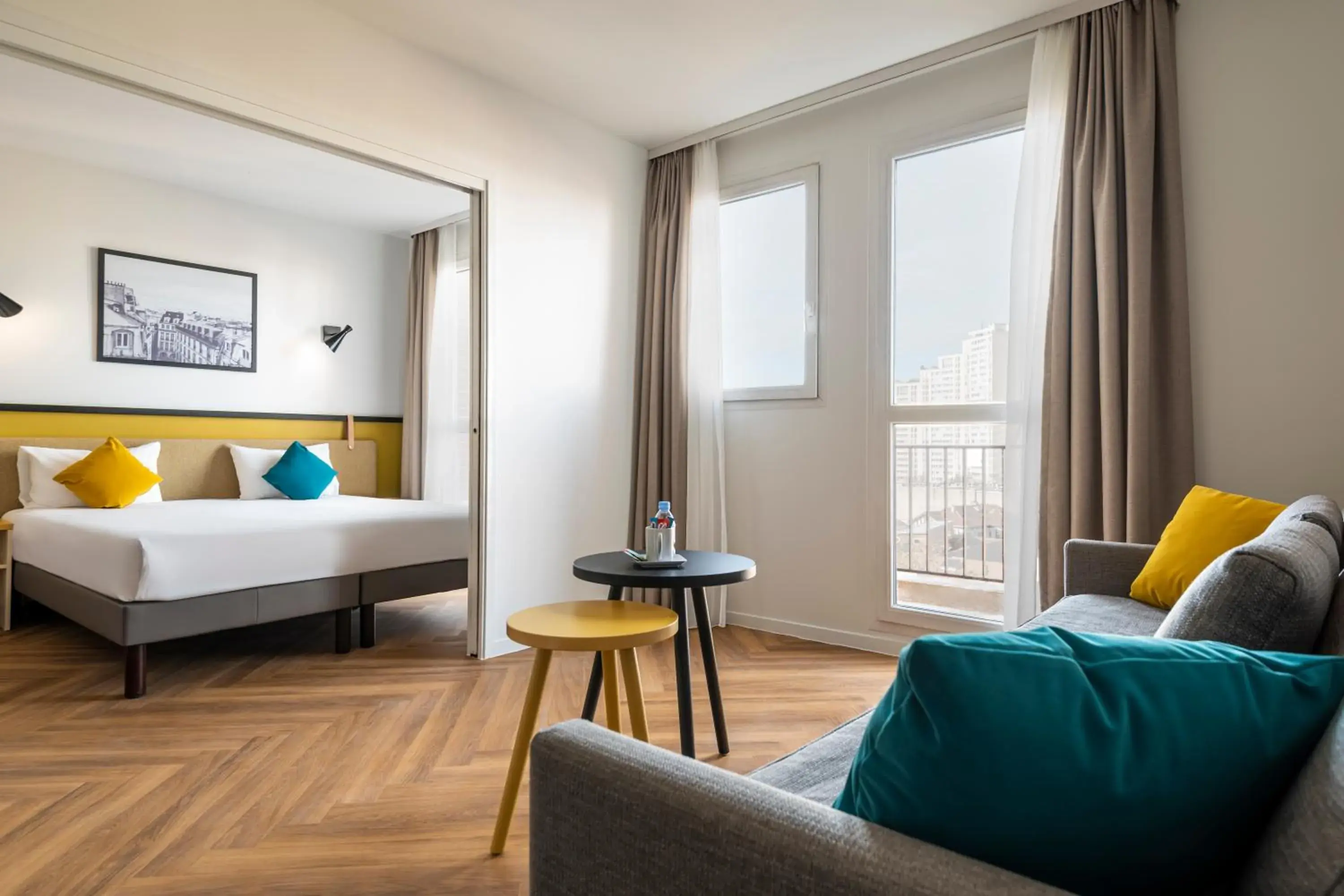 Bedroom, Seating Area in Aparthotel Adagio Paris Montrouge