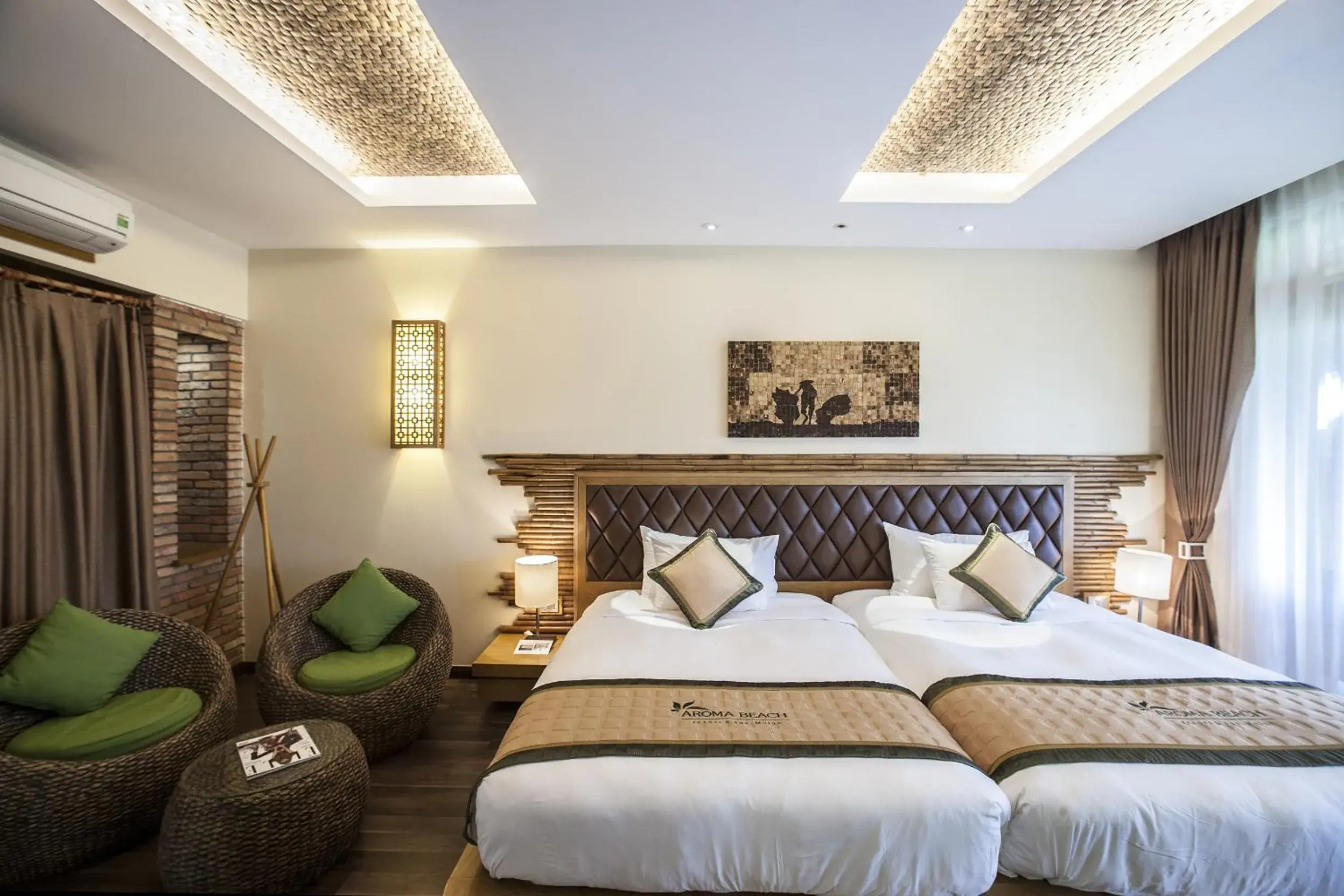 Bedroom, Bed in Aroma Beach Resort and Spa