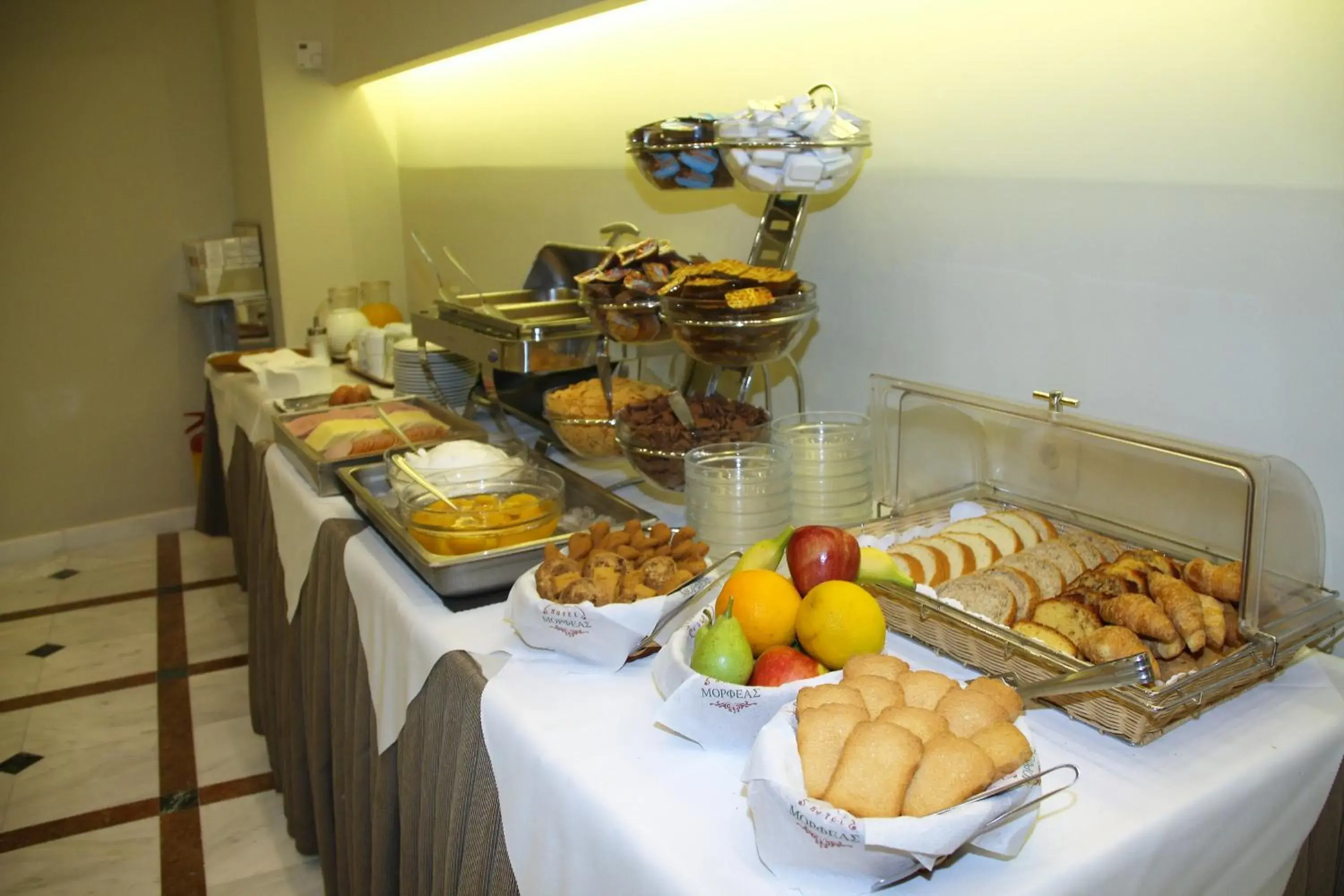 Buffet breakfast, Food in Morfeas Hotel