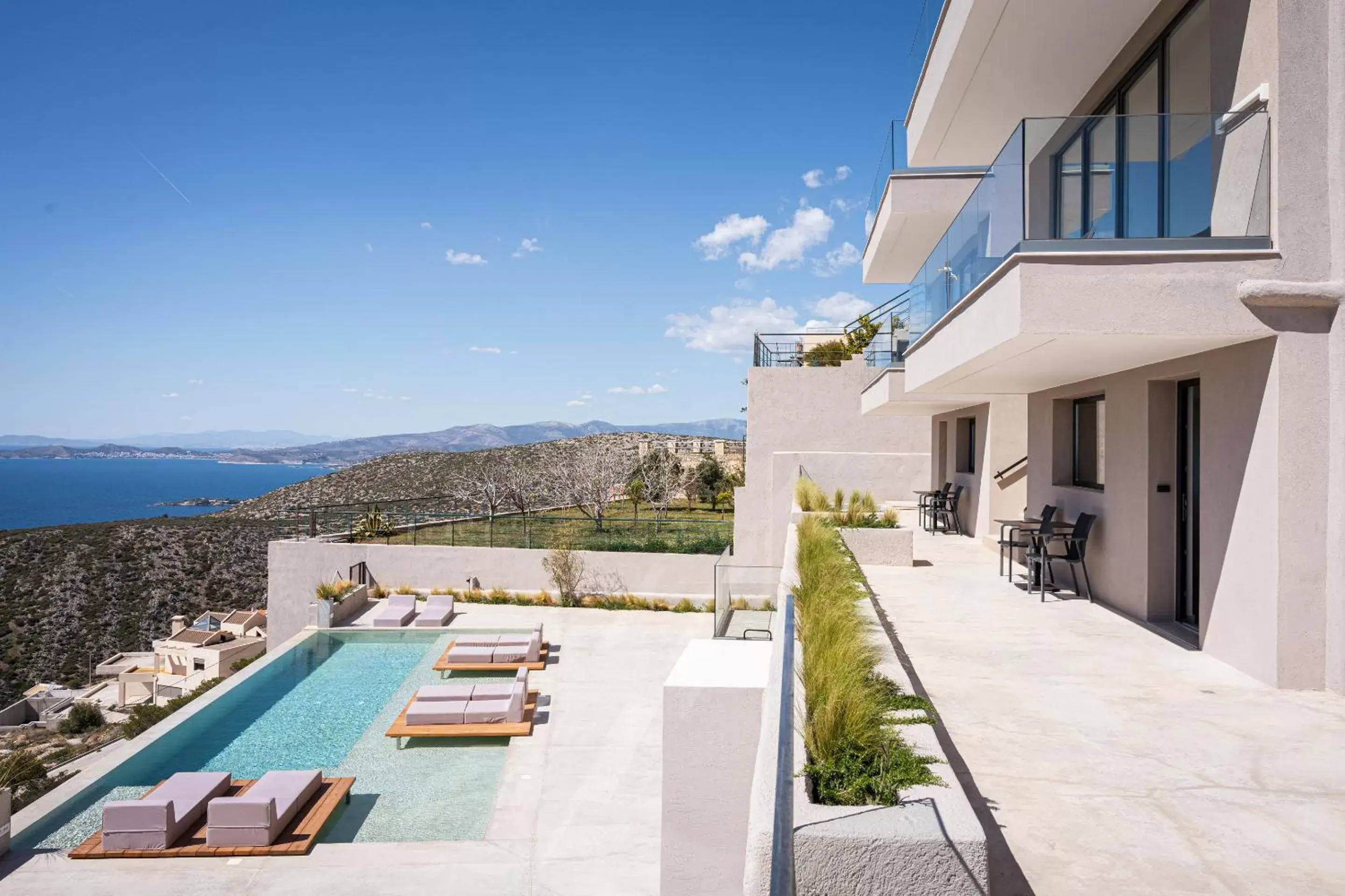 View (from property/room), Pool View in Saronida Hills