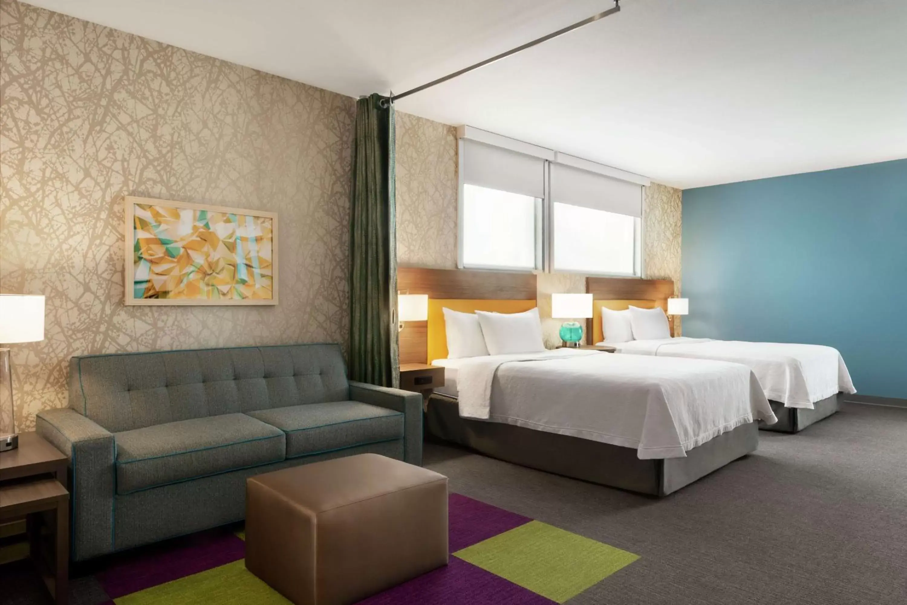 Living room, Bed in Home2 Suites By Hilton Overland Park, Ks Living room, Bed in Home2 Suites By Hilton Overland Park, Ks