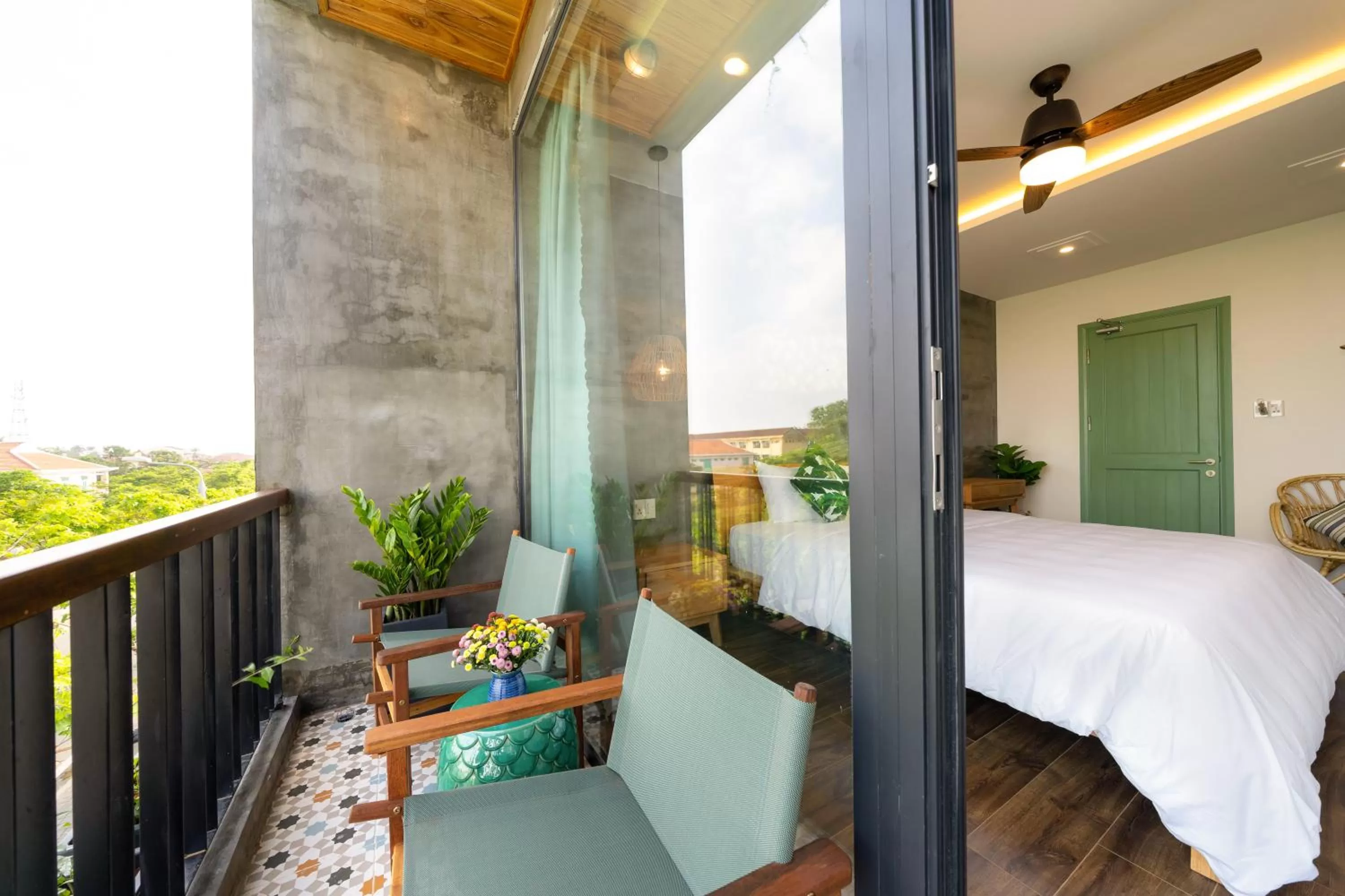 Balcony/Terrace, Bed in Paddy Boutique House Hoian