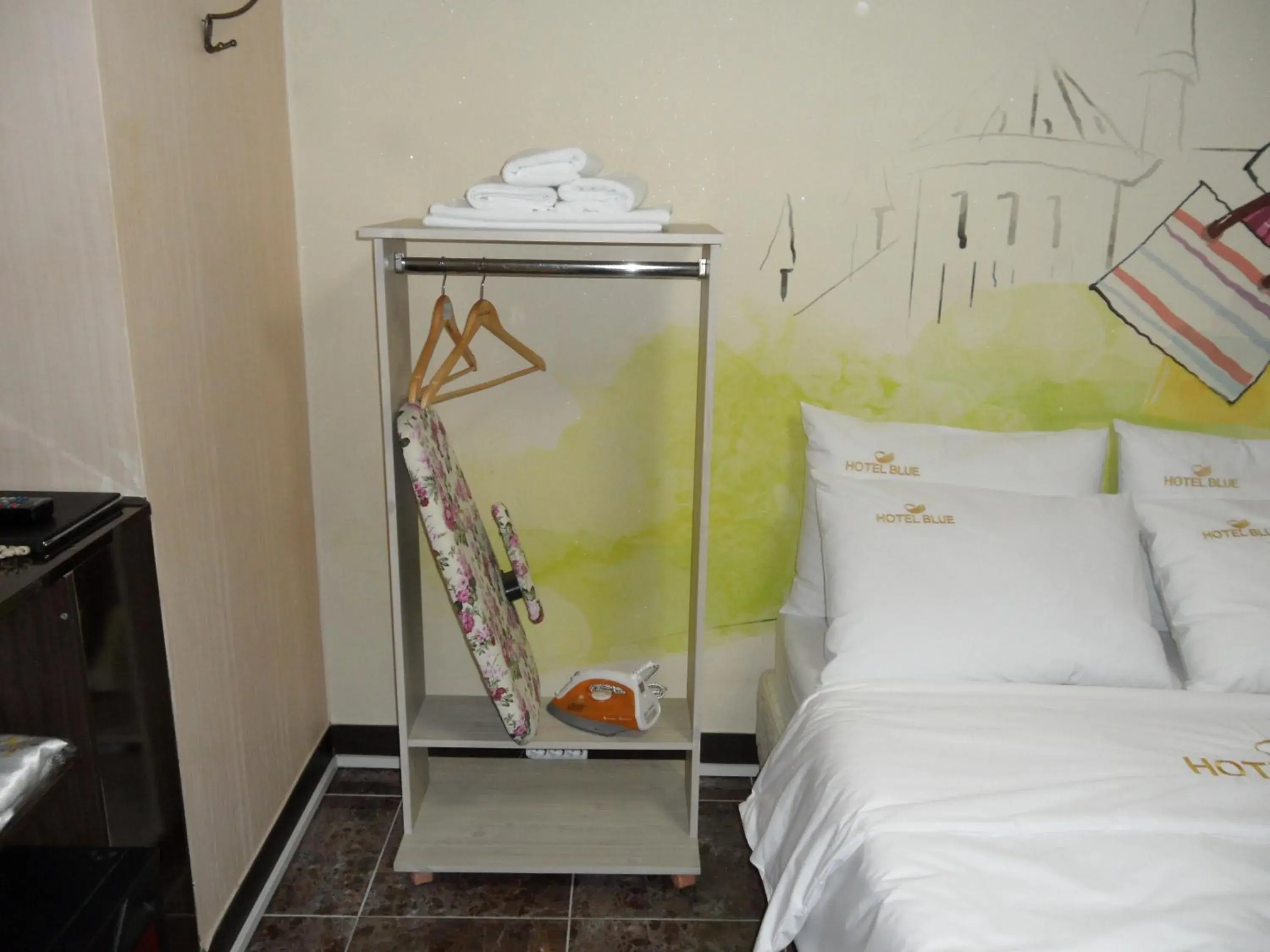 Decorative detail, Bed in Songdo Blue Hotel Decorative detail, Bed in Songdo Blue Hotel