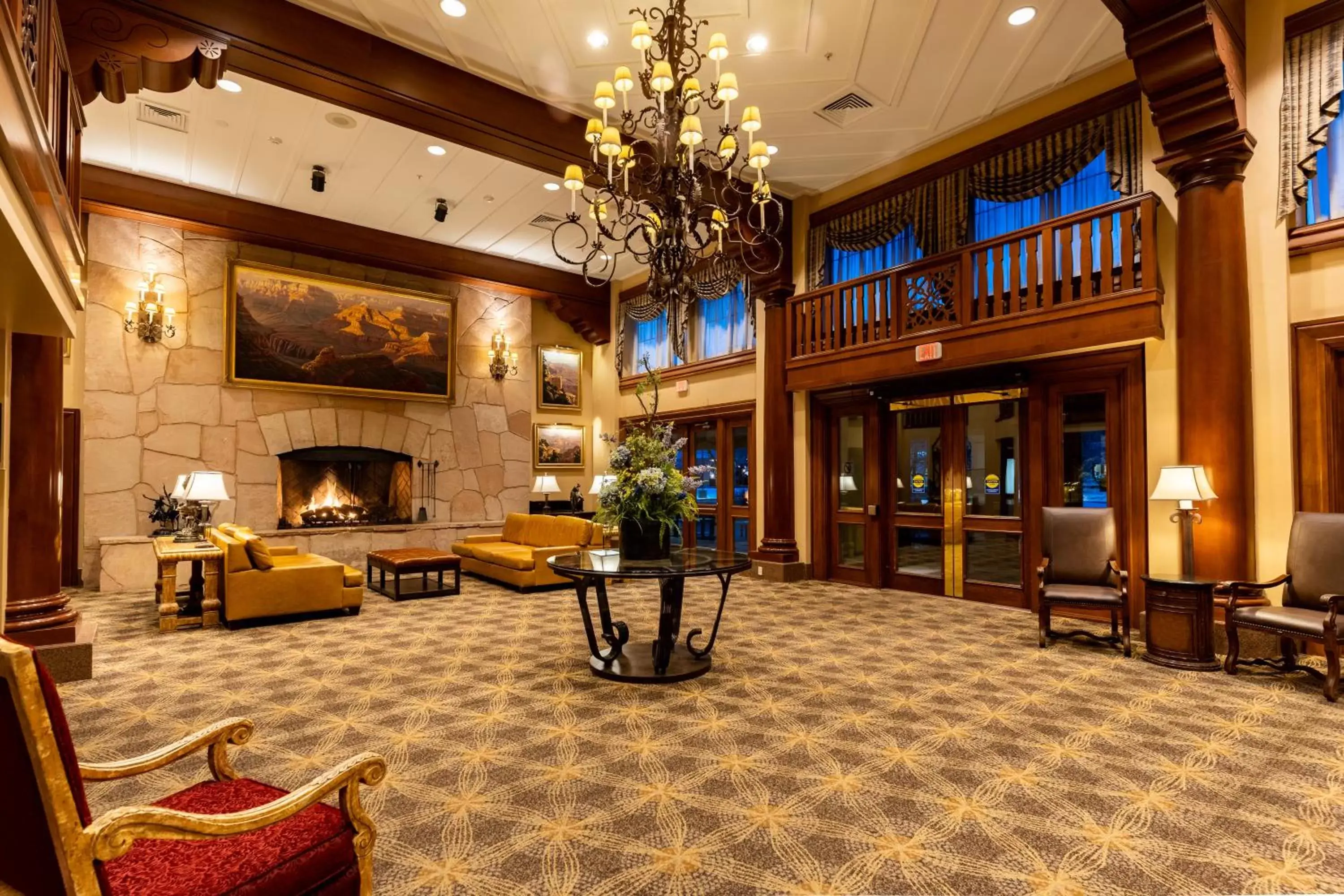 Lobby or reception in Grand Canyon Railway Hotel