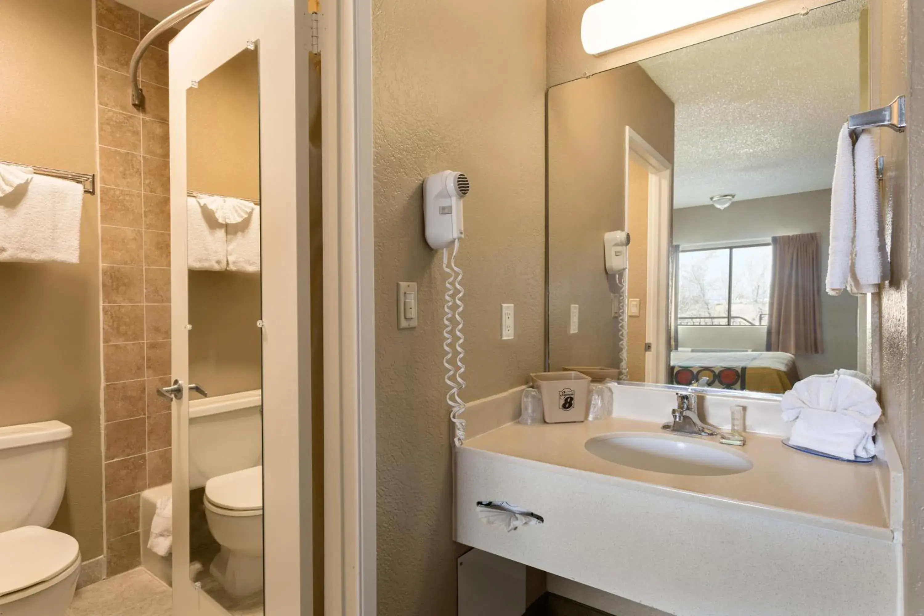 Bathroom in Super 8 by Wyndham Ridgecrest