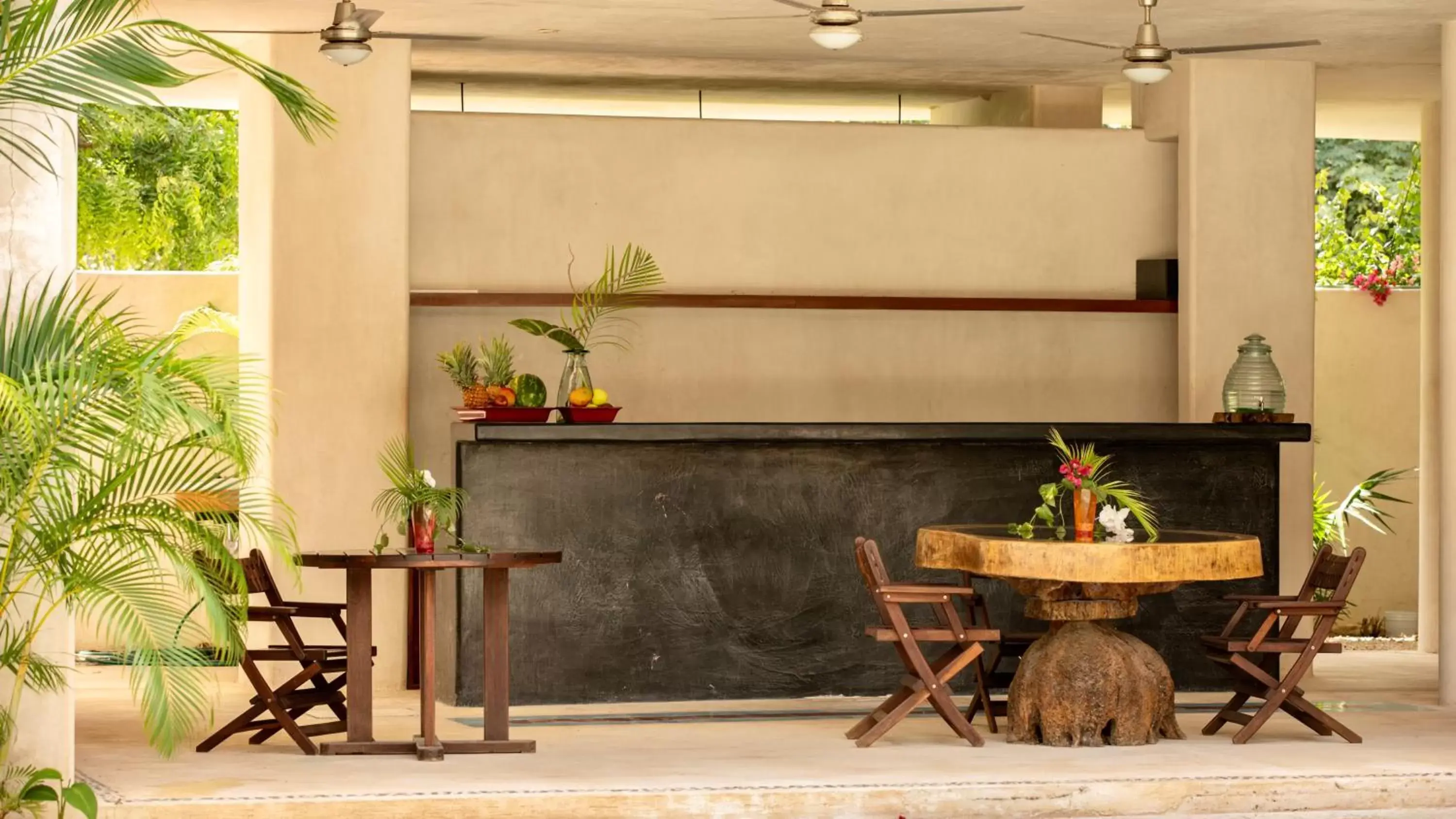 Seating area in Niwa Tulum Luxury Suites