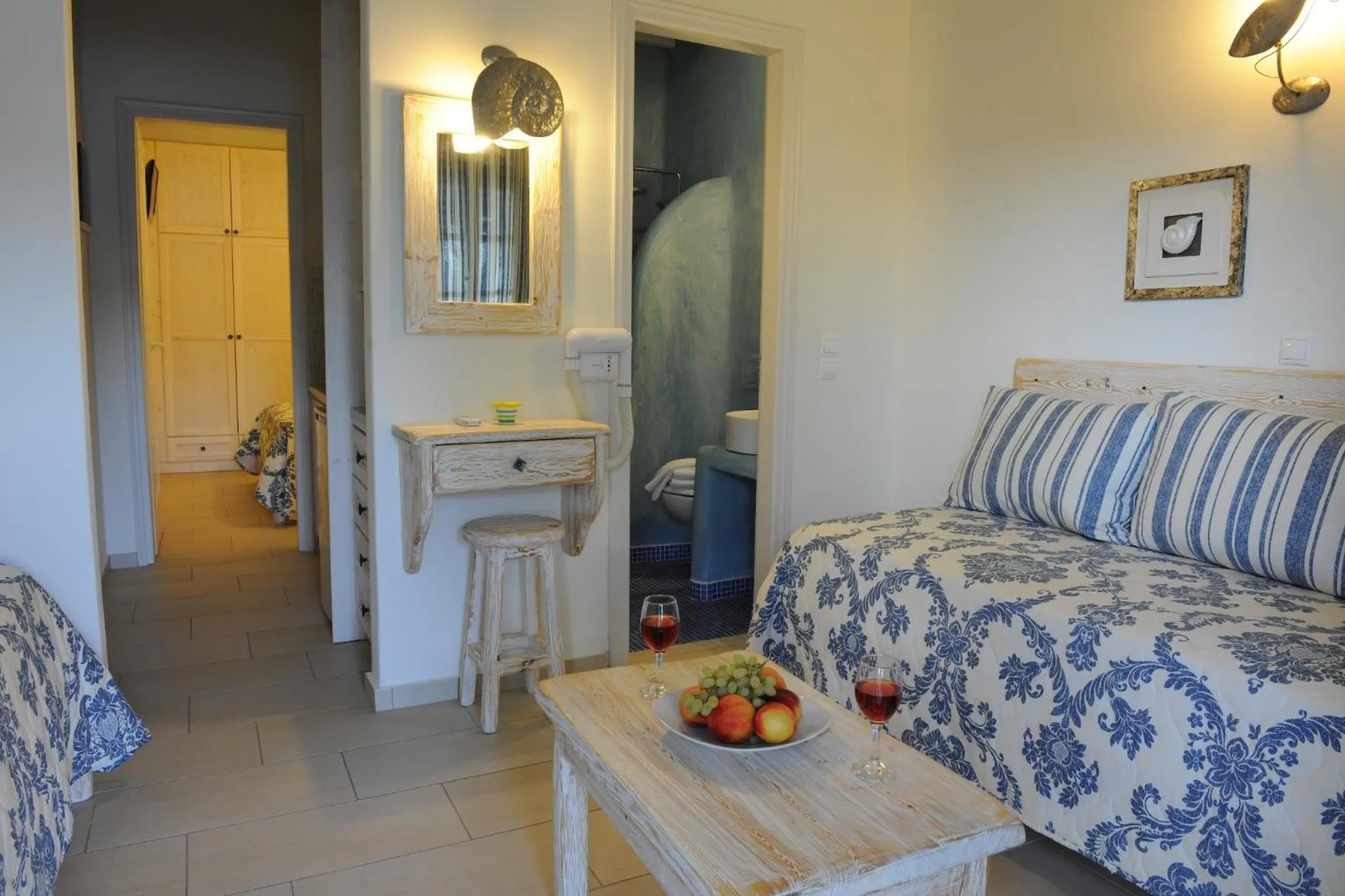 Seating area in Panormos Village Hotel