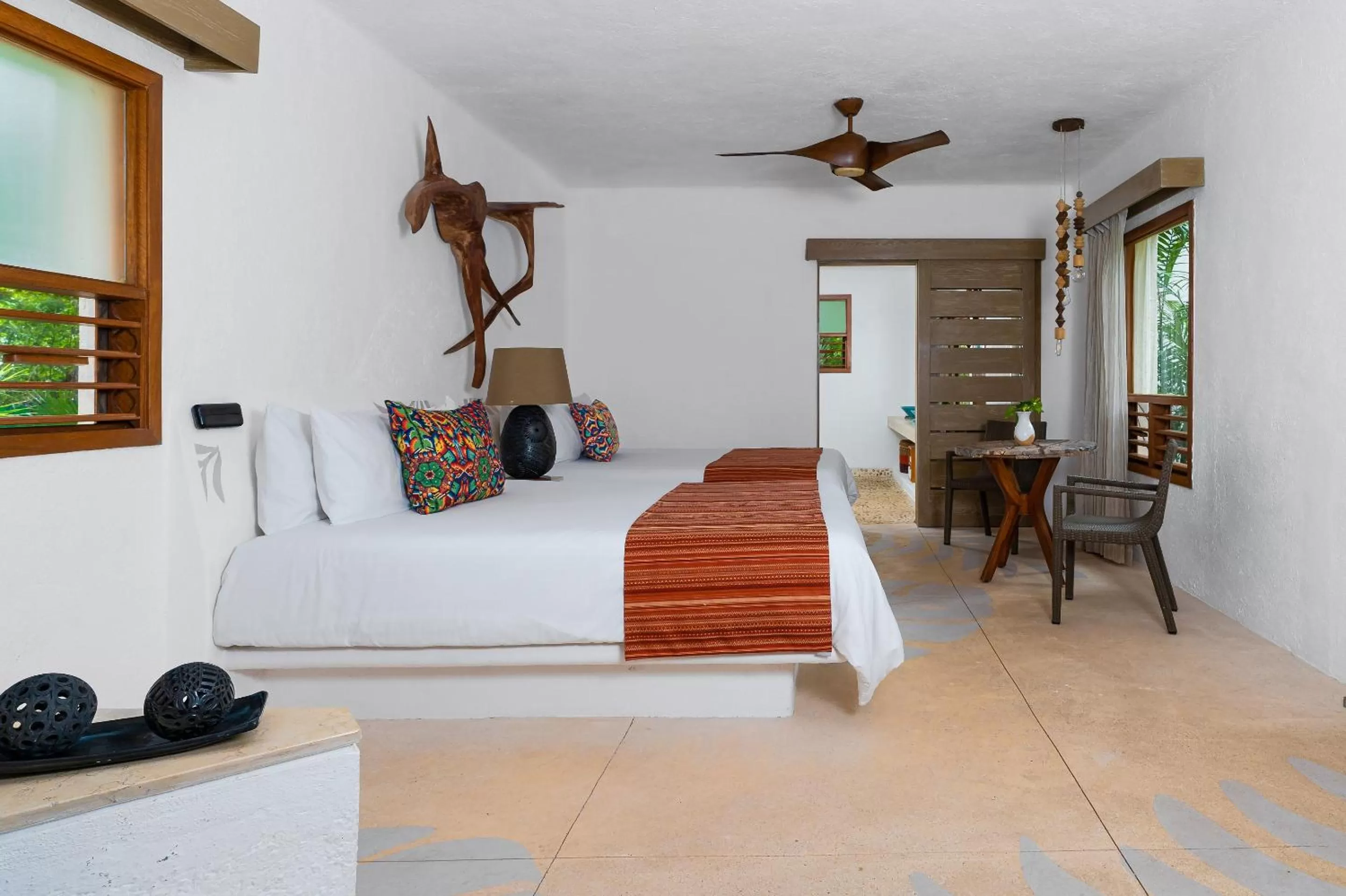 Bed in Mahekal Beach Front Resort & Spa