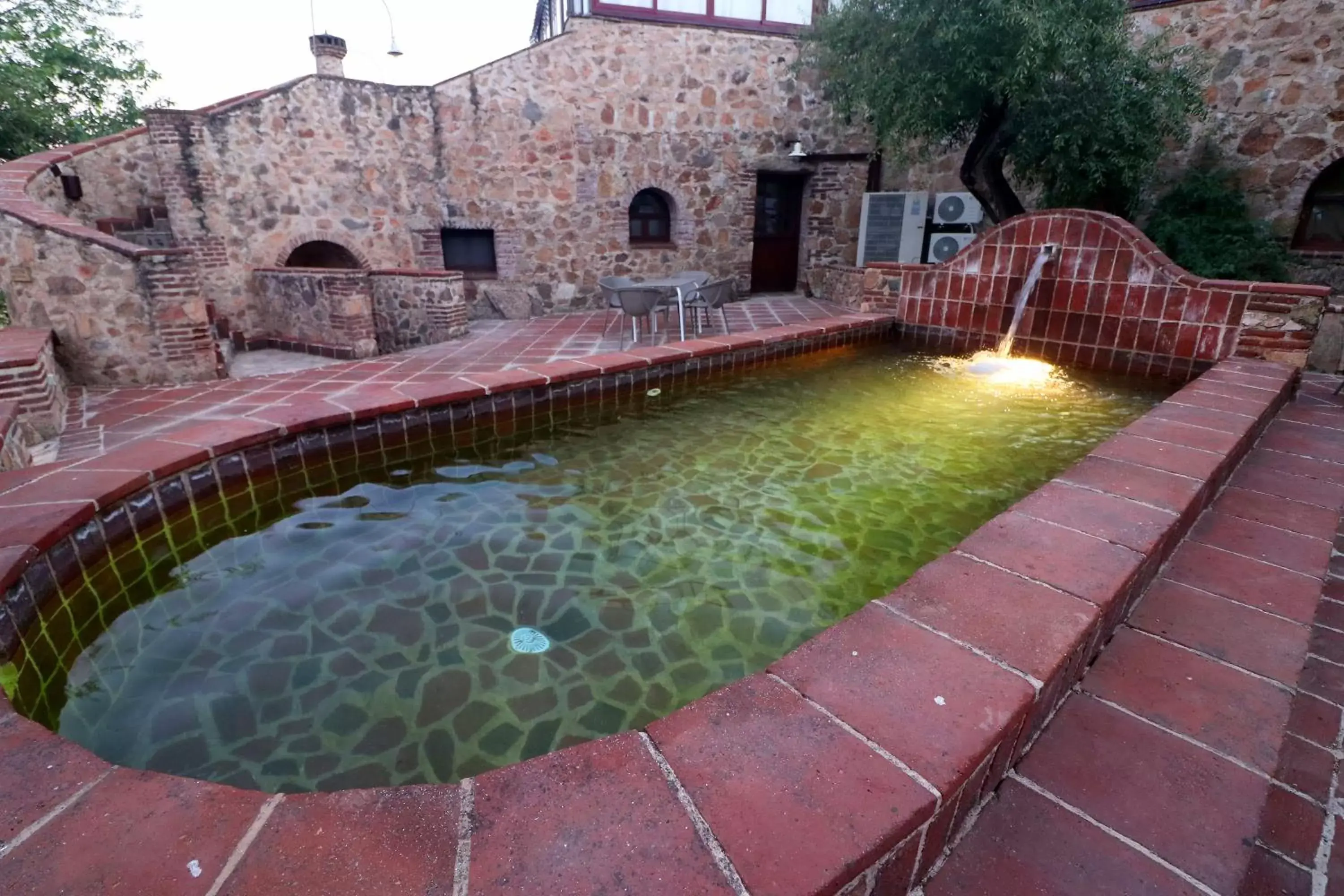 Balcony/Terrace, Swimming Pool in Hotel Monasterio de Rocamador