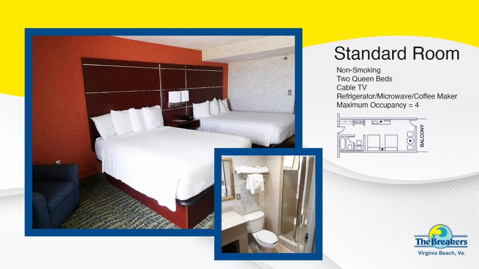 Photo of the whole room, Bed in The Breakers Resort Inn