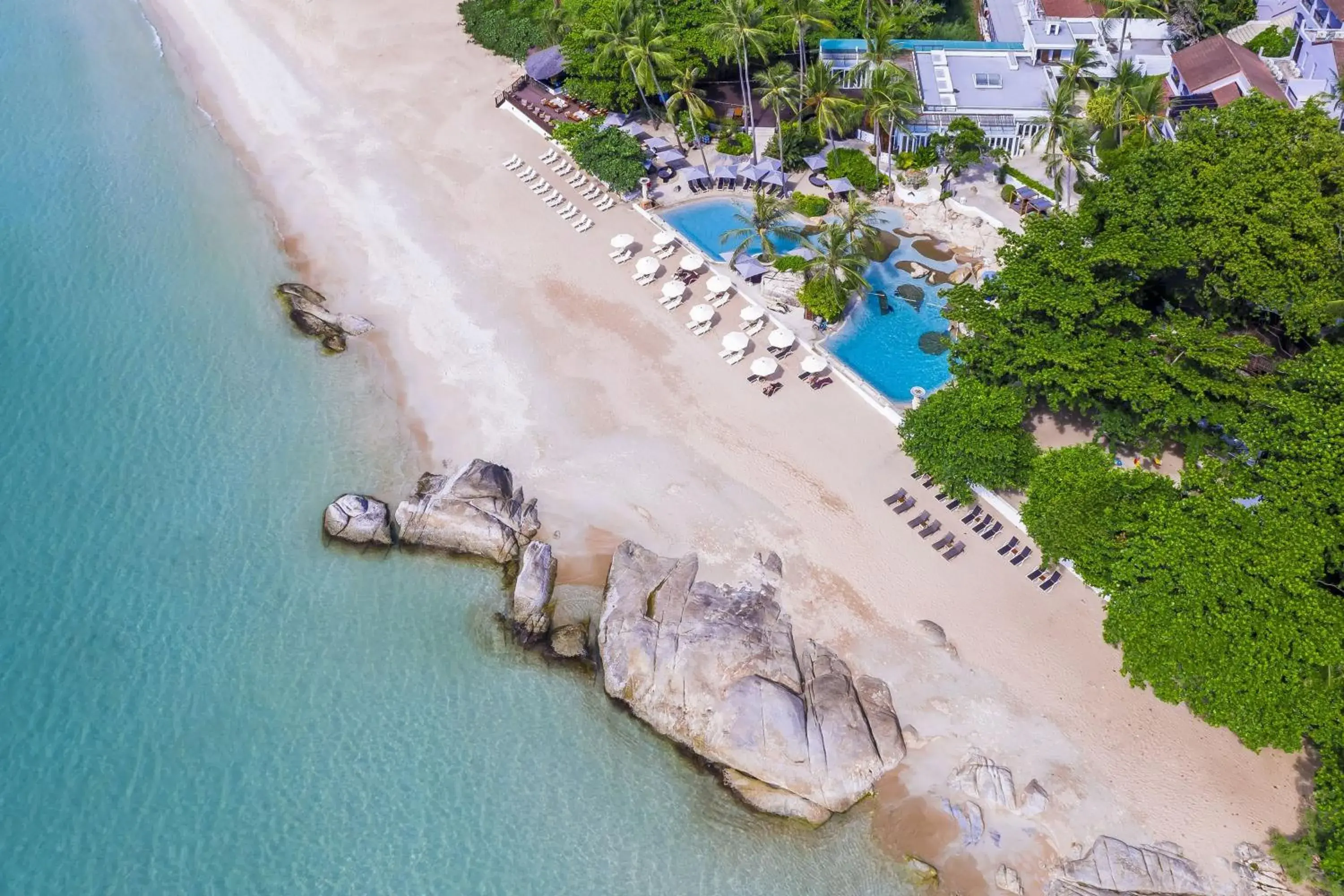 Beach, Bird's-eye View in Sheraton Samui Resort