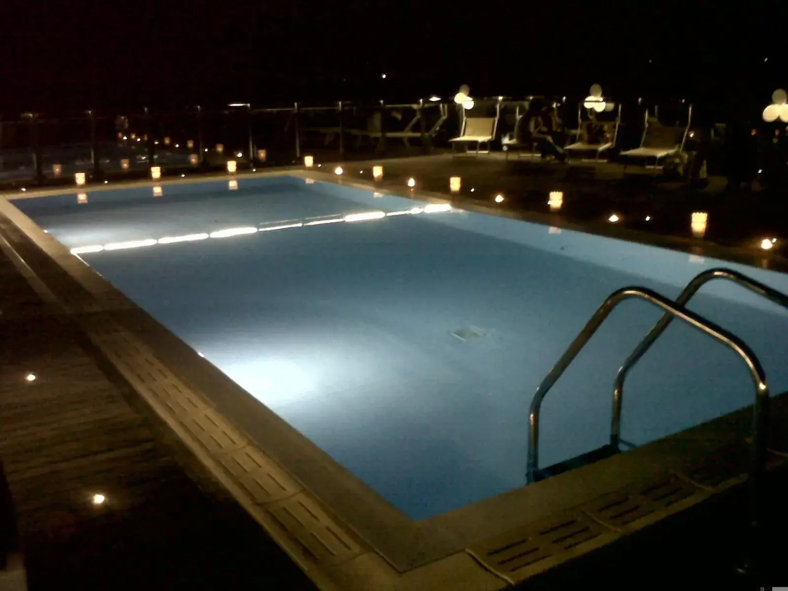 Night, Swimming Pool in Grand Hotel Forlì