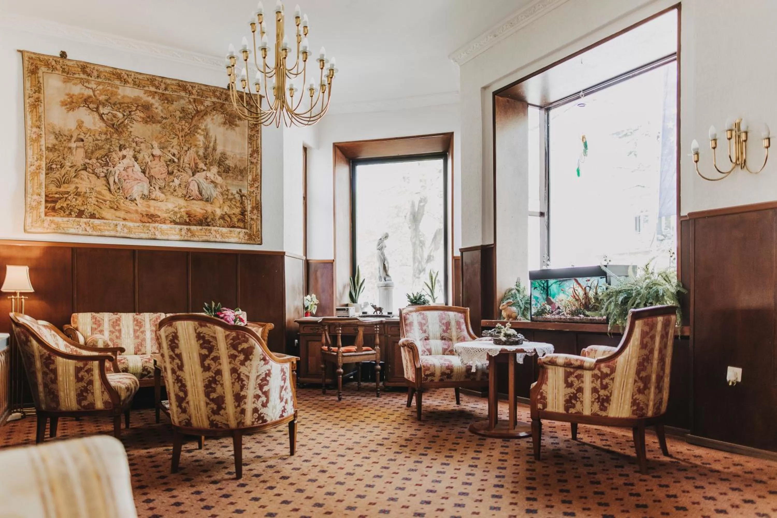 Lobby or reception in Hotel Spöttel