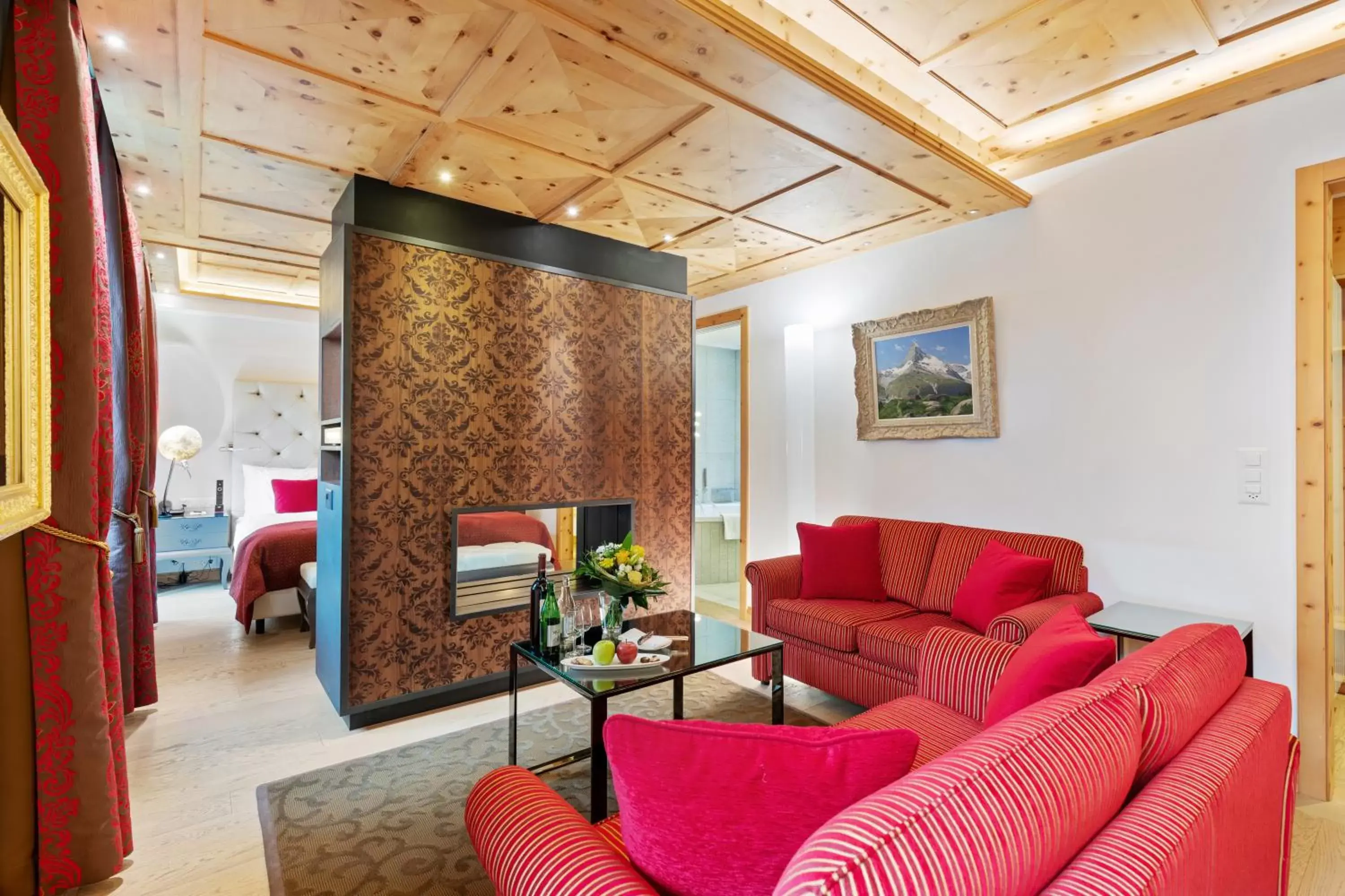 Living room, Seating Area in Grand Hotel Zermatterhof