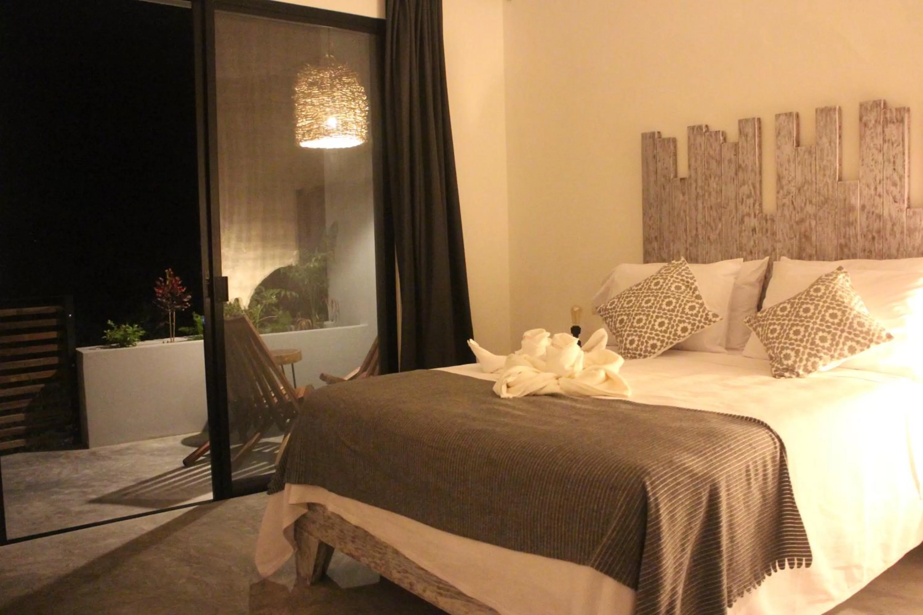 View (from property/room), Bed in Little Gem Hotel Tulum La Veleta