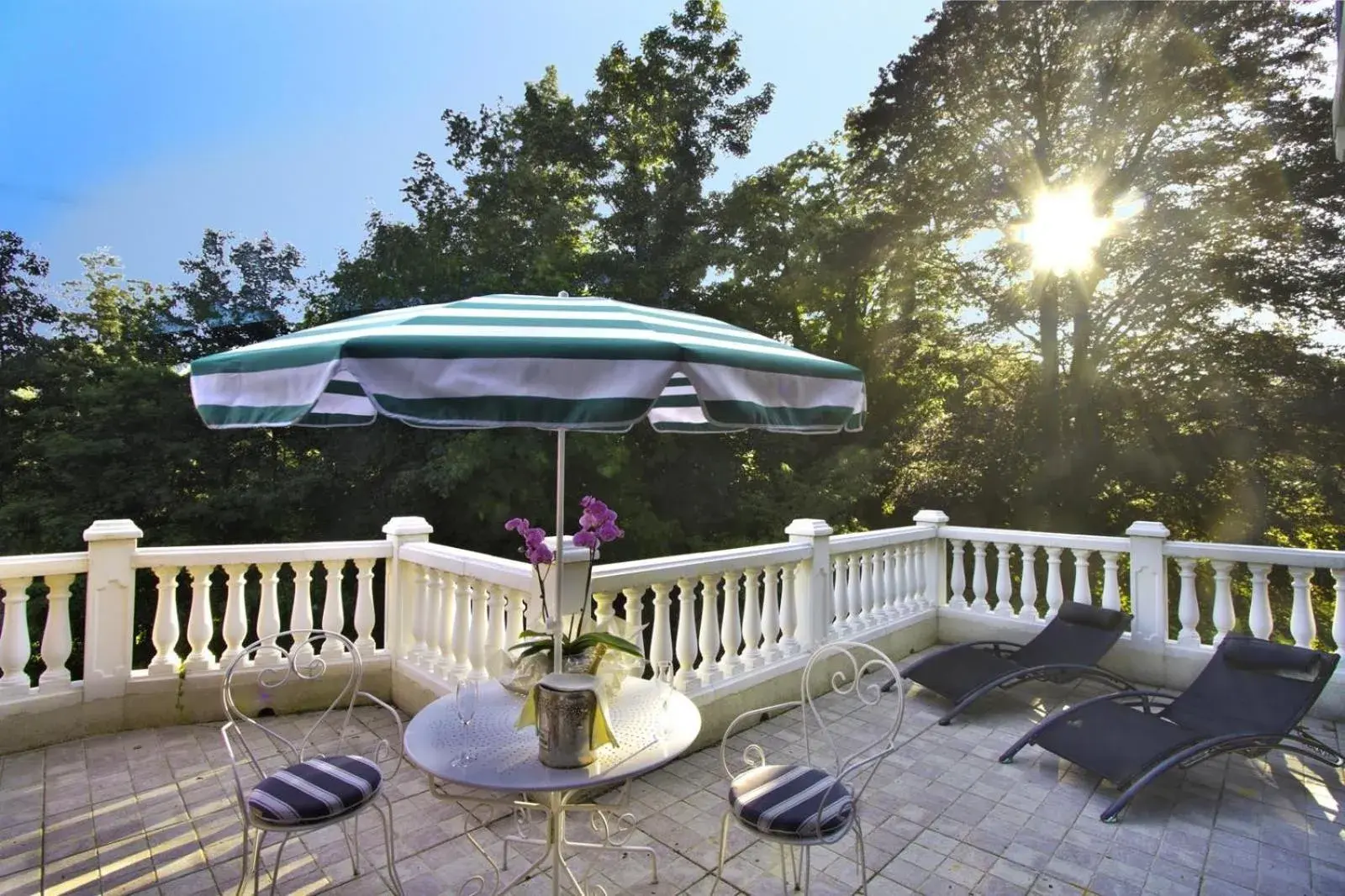 Balcony/Terrace in Hotel Belle Isle Sur Risle