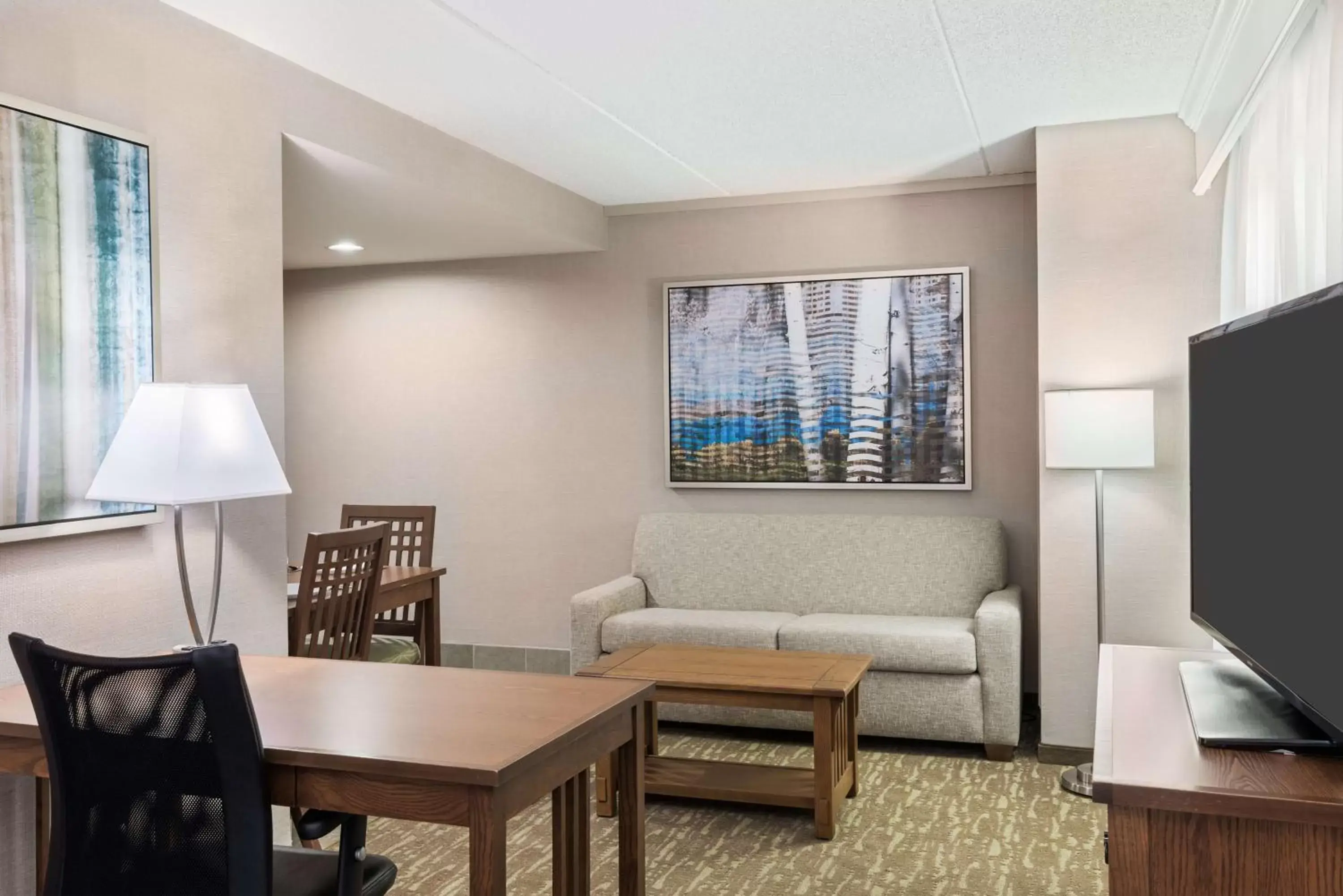 Bedroom, Seating Area in Homewood Suites by Hilton Buffalo-Amherst