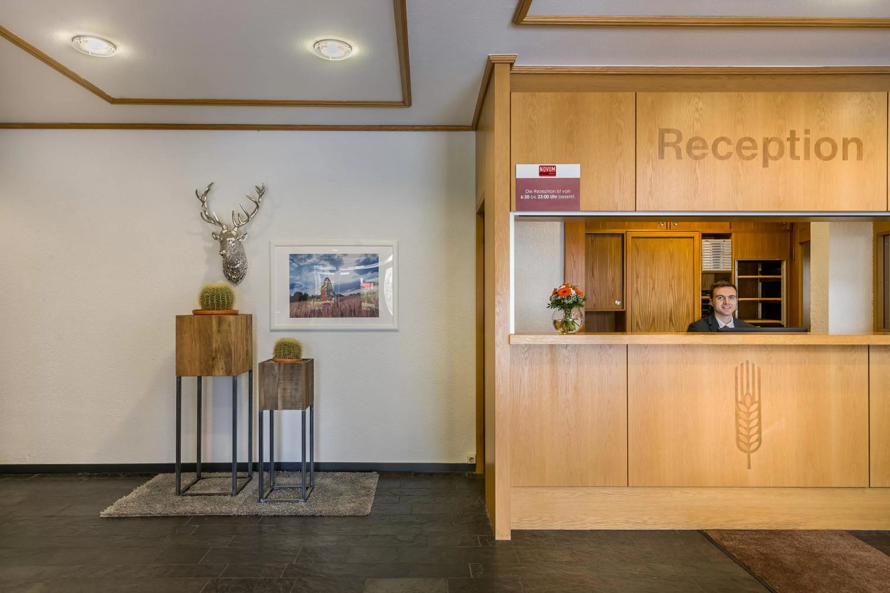 Lobby or reception in Hotel Strohgäu